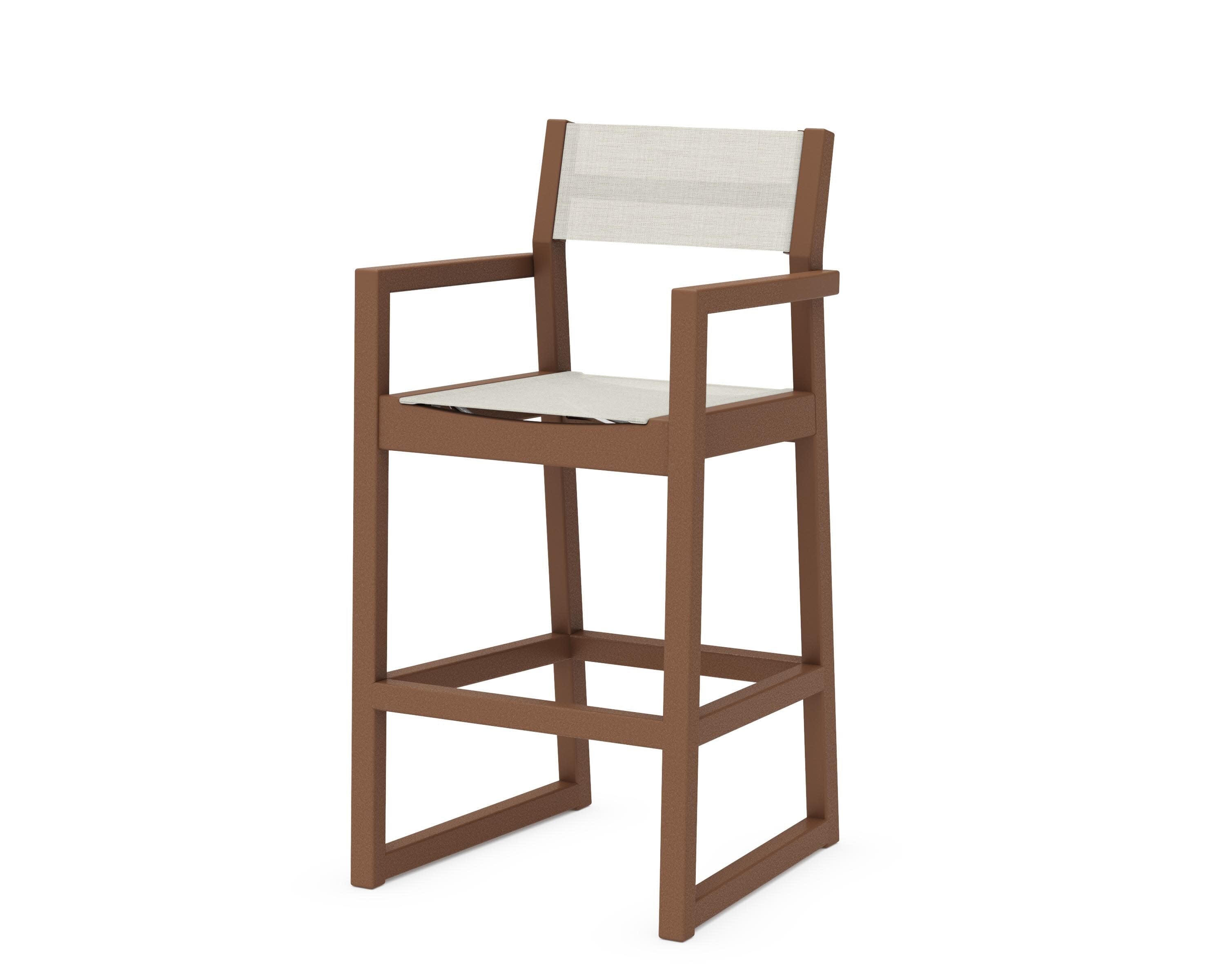 EDGE Sling Bar Arm Chair in Teak / Parchment Sling