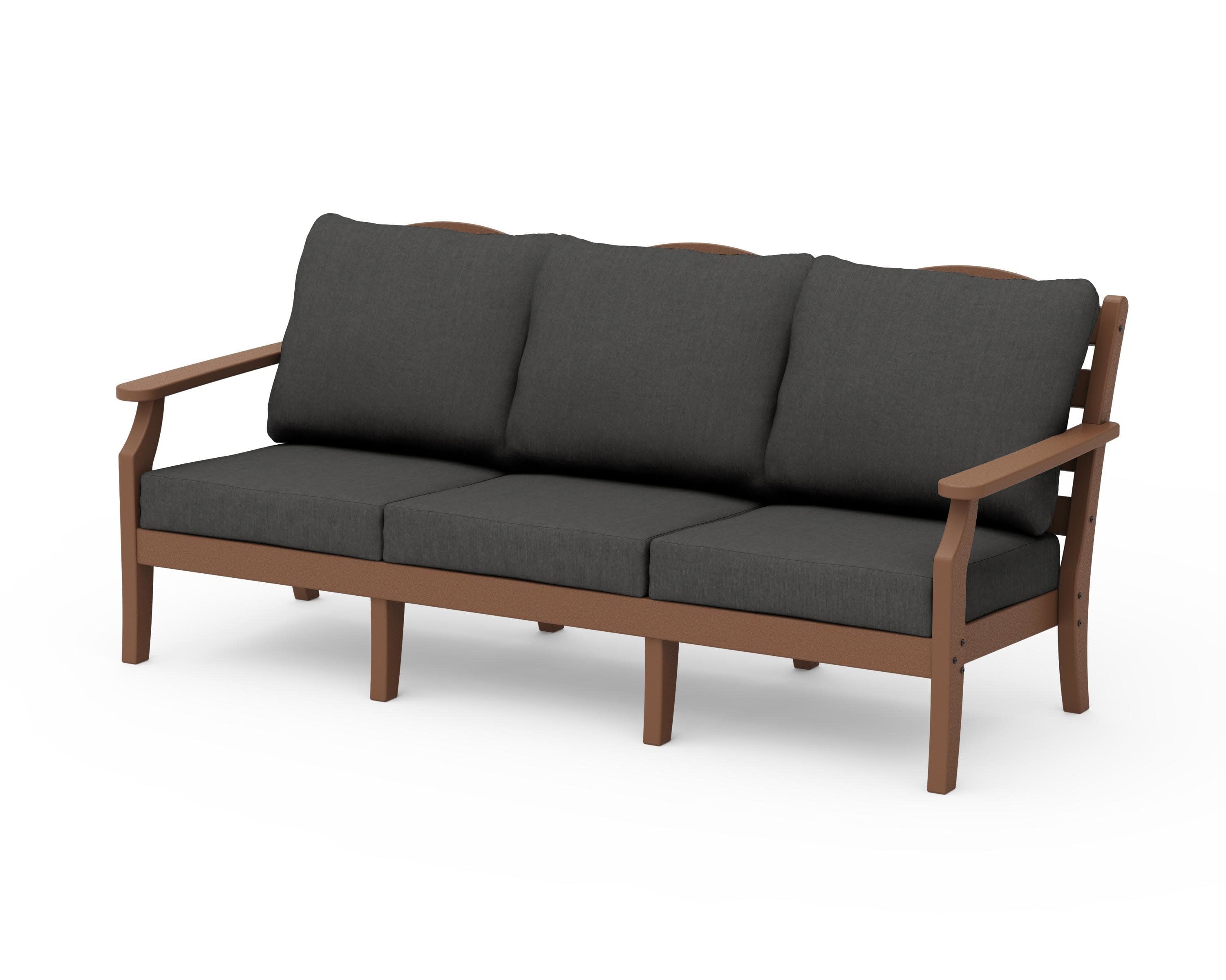 Savannah Deep Seating Sofa in Teak / Spectrum Carbon