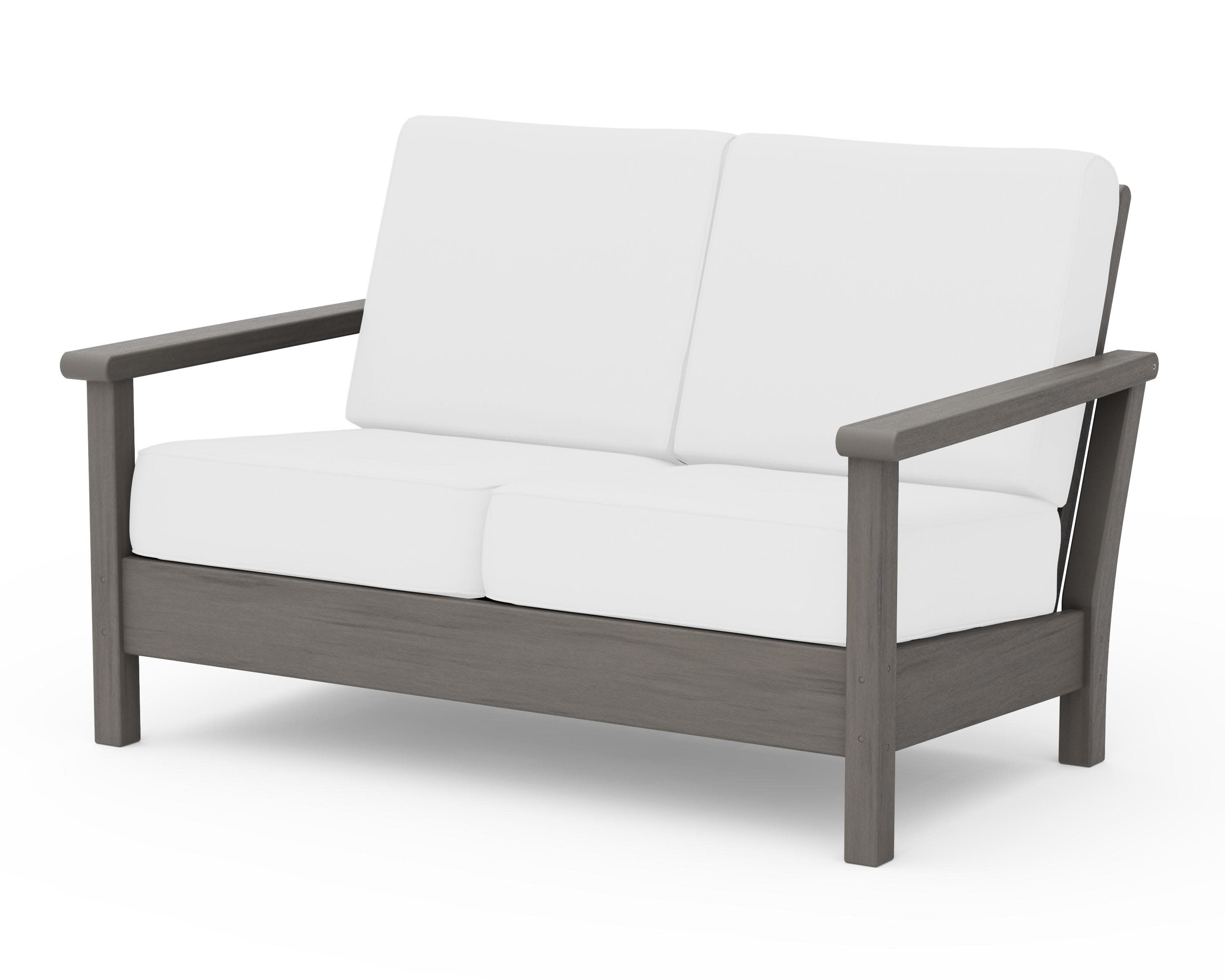 Harbour Deep Seating Loveseat in Driftwood / Natural