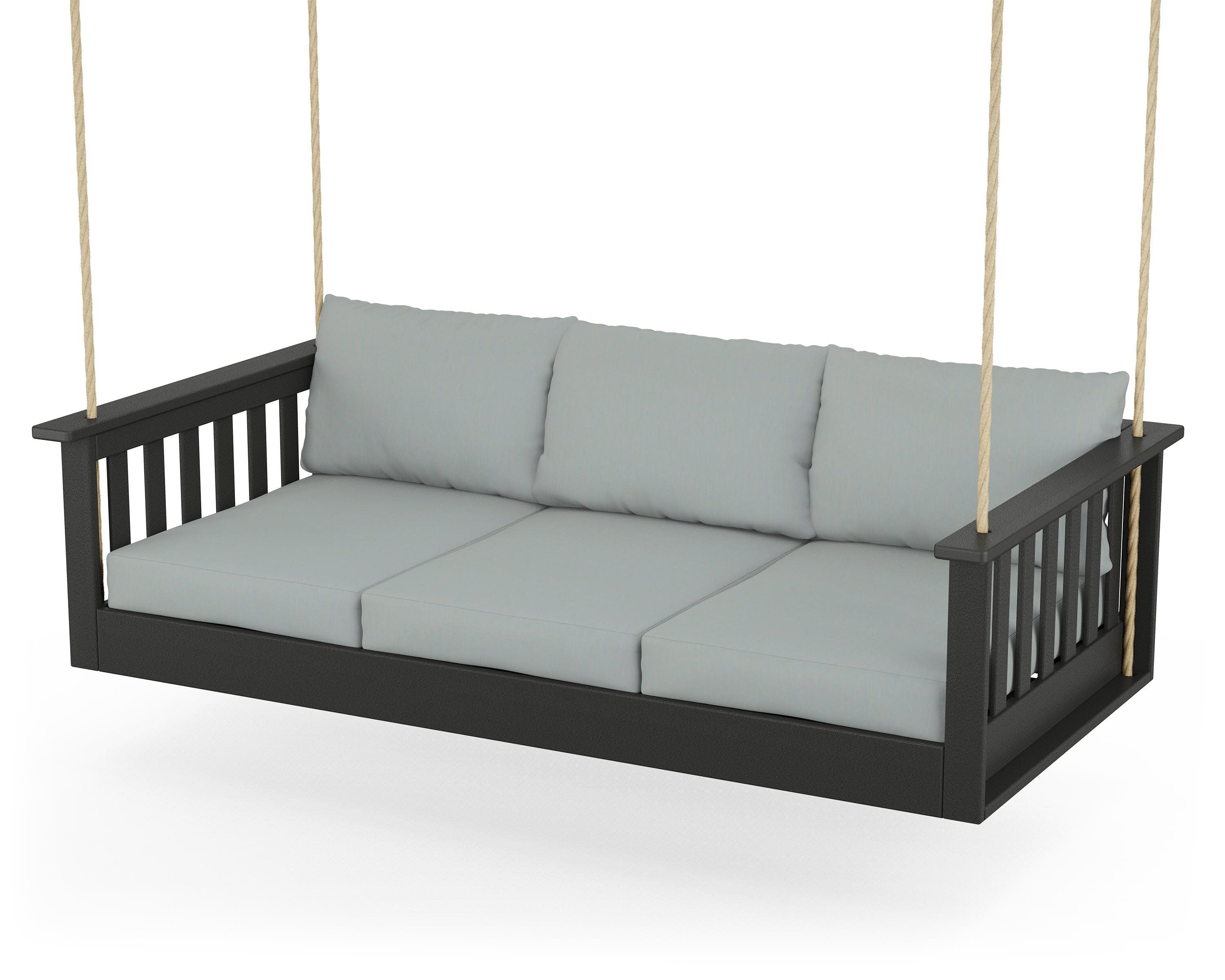 Vineyard Daybed Swing in Black / Spa