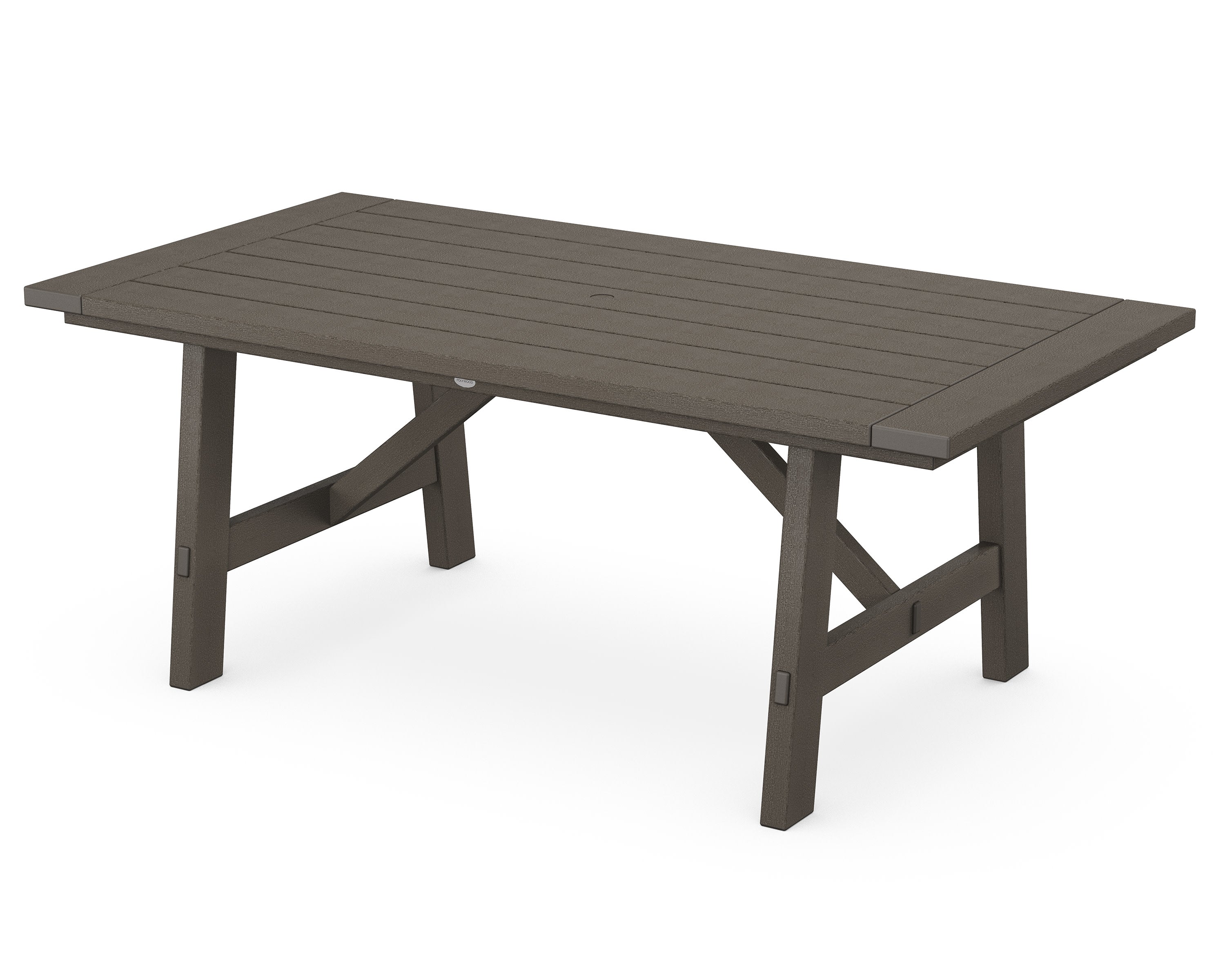 Rustic Farmhouse 39" x 75" Dining Table in Vintage Coffee