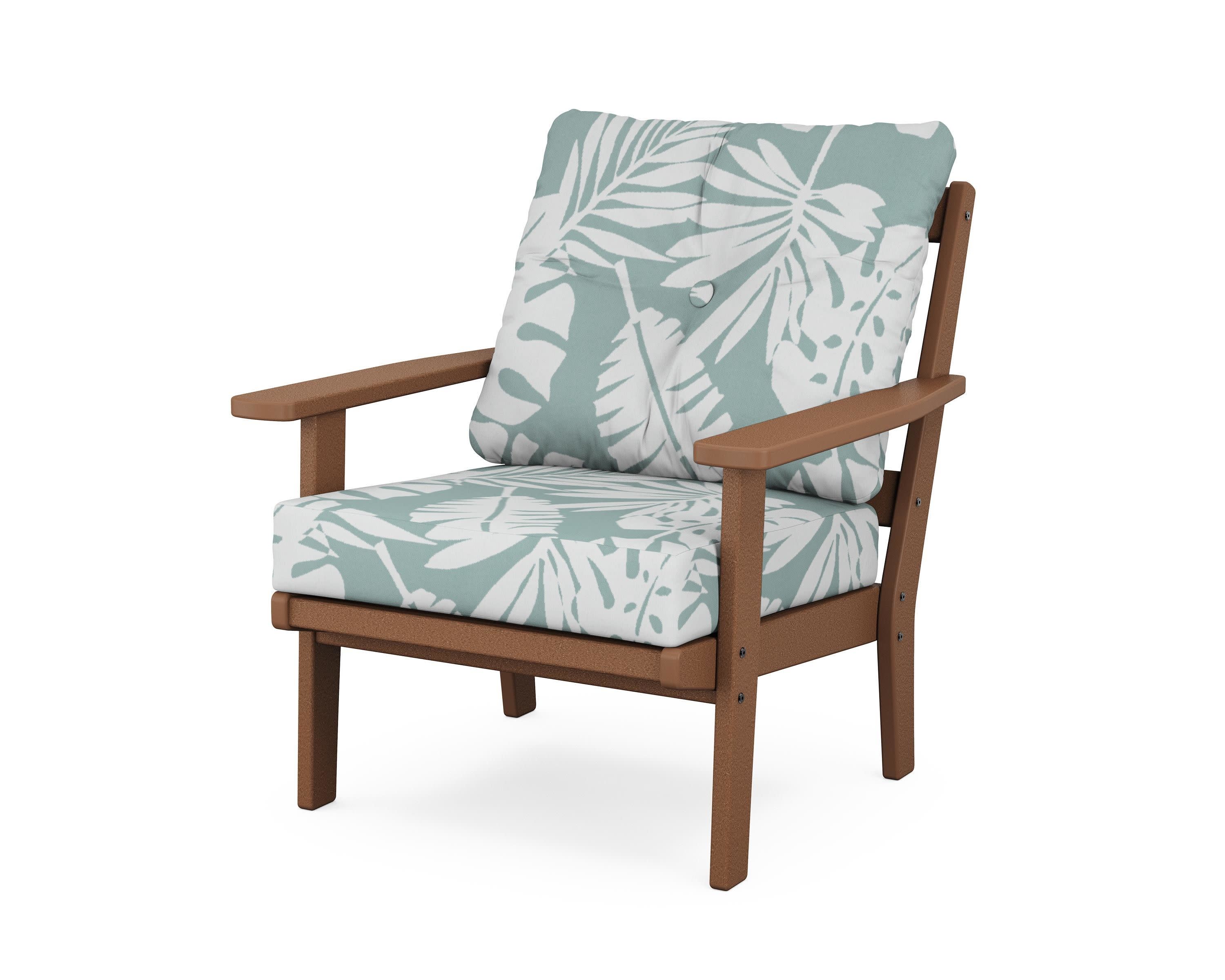 Oxford Deep Seating Chair in Teak / Leaf Glacier Spa