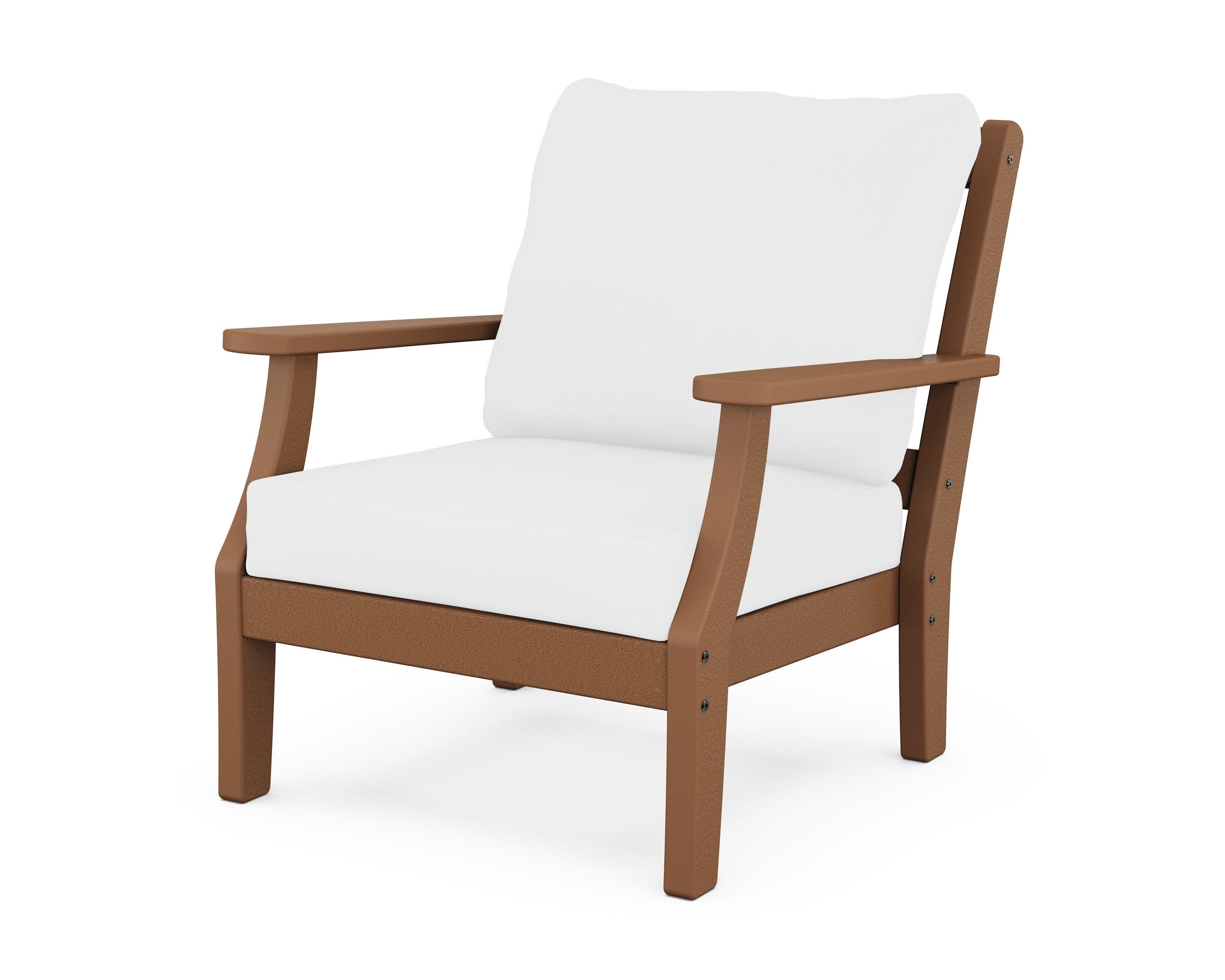 Chinoiserie Deep Seating Chair in Teak / Natural