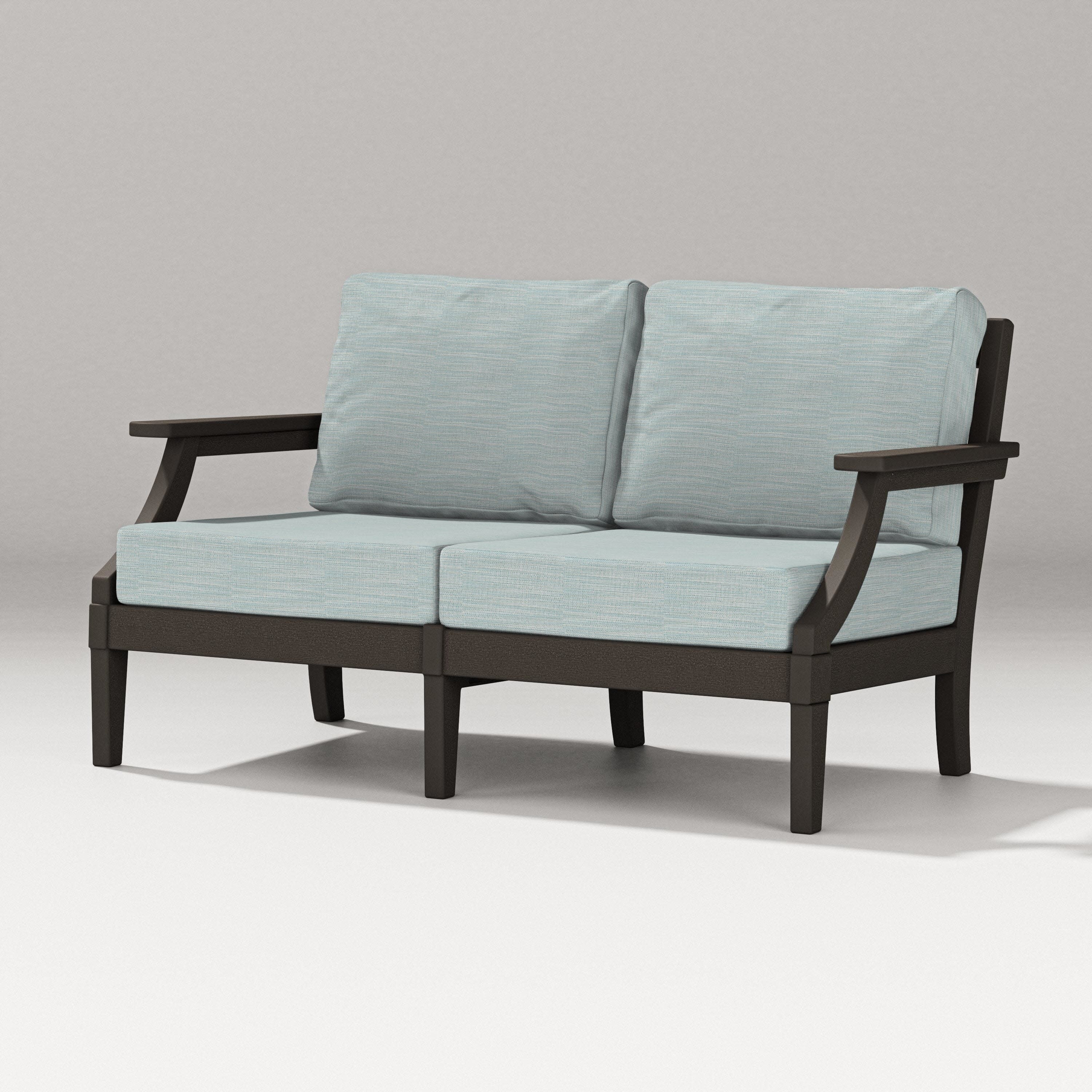 Estate Loveseat in Vintage Coffee / Soothe Mist