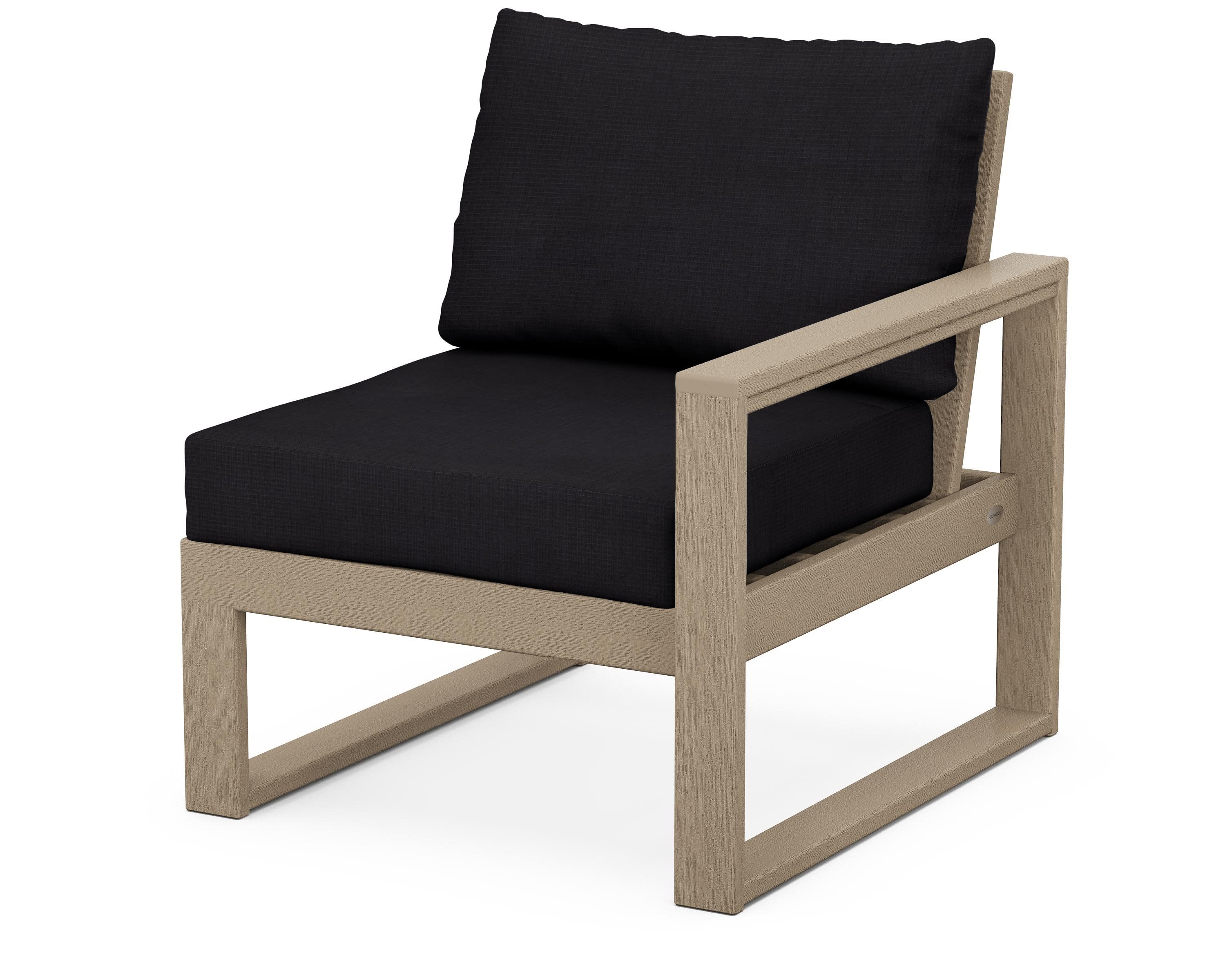 EDGE Modular Right Arm Chair in Vintage Sahara / Midnight Linen
