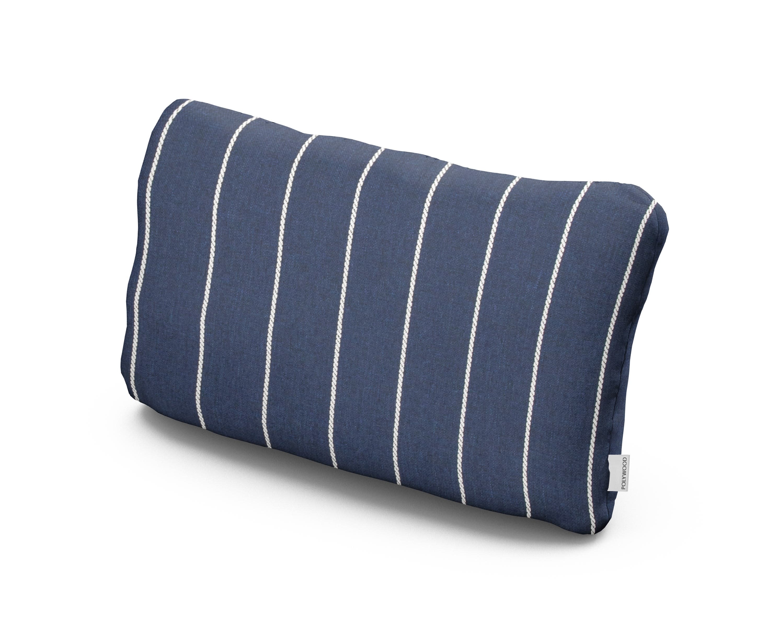 Outdoor Lumbar Pillow in Pencil Navy