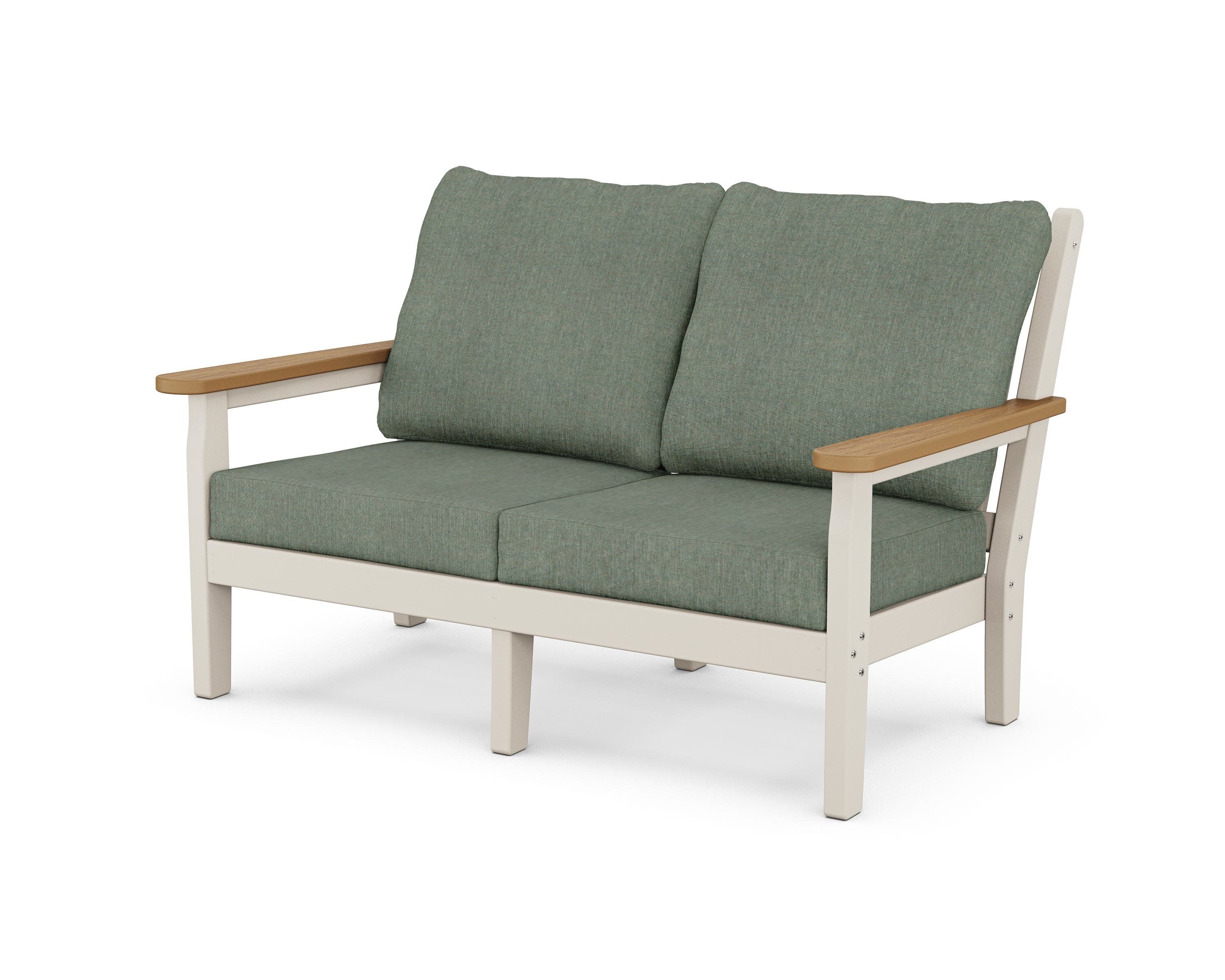 Chippendale Deep Seating Loveseat in Sand / Natural / Cast Sage