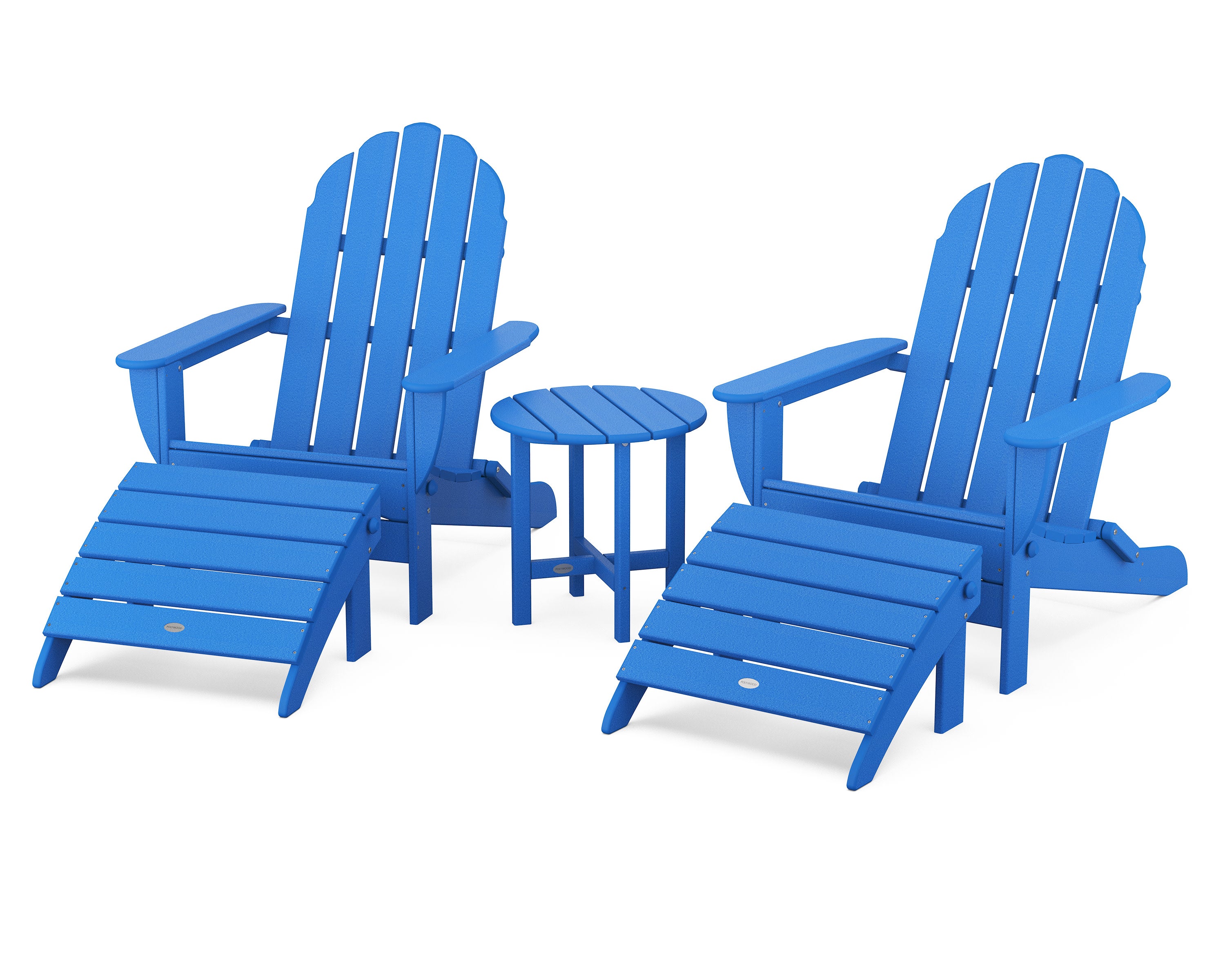 Classic Oversized Adirondack 5-Piece Casual Set in Pacific Blue