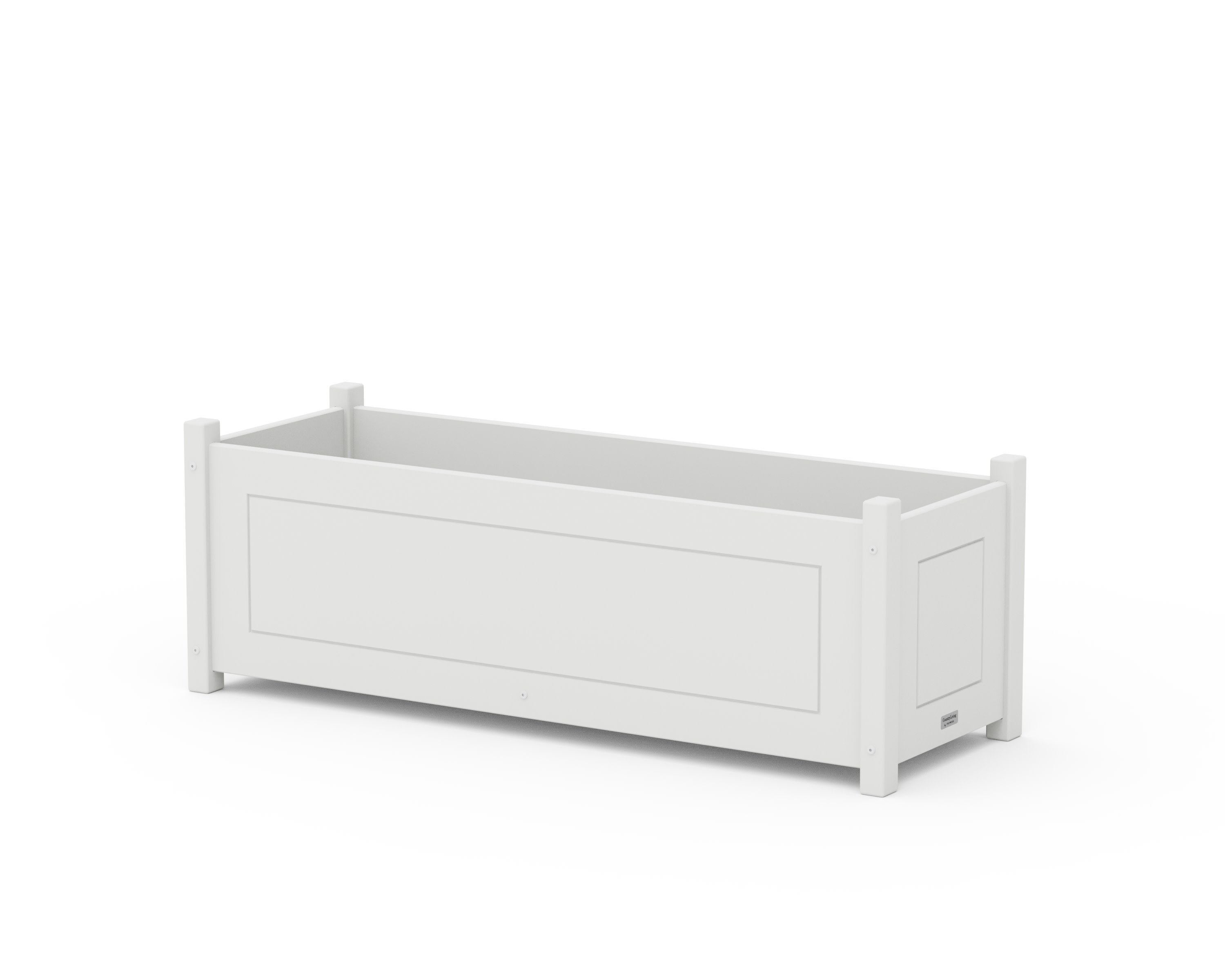 Country Living Rectangle Triple Planter Box in White