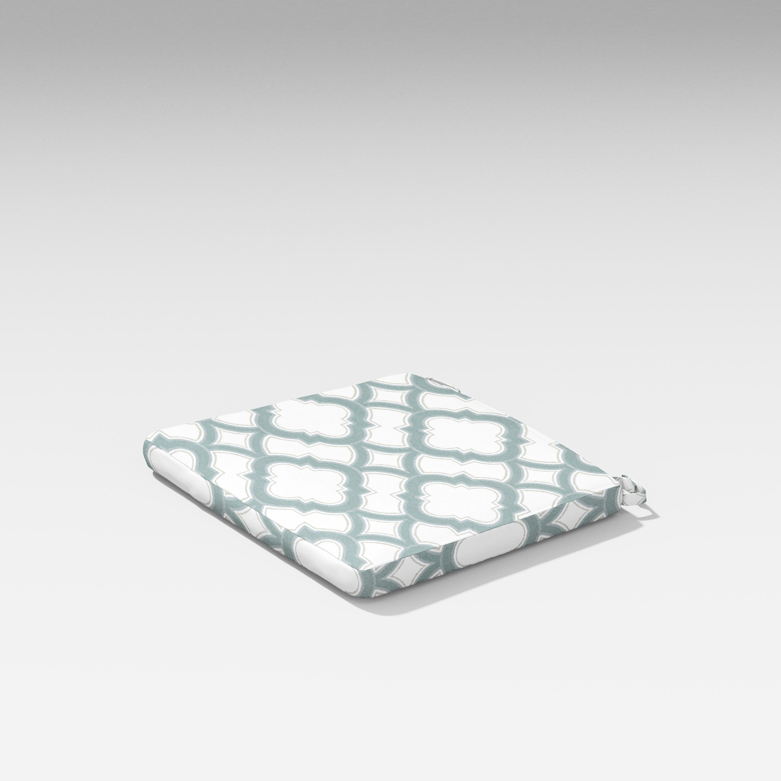Latitude Dining Chair Cushion in Trellis Glacier Spa