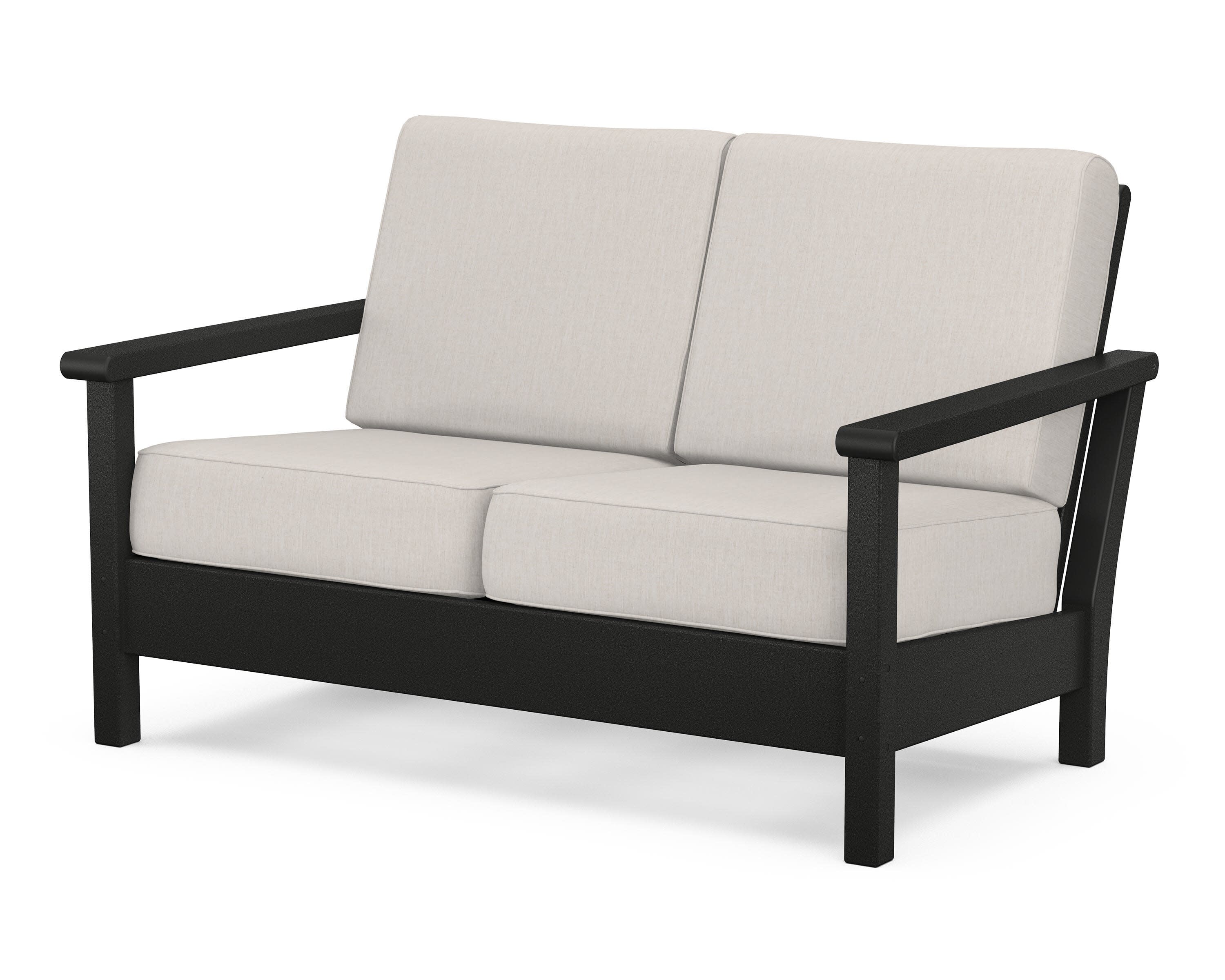 Harbour Deep Seating Loveseat in Black / Cast Ash