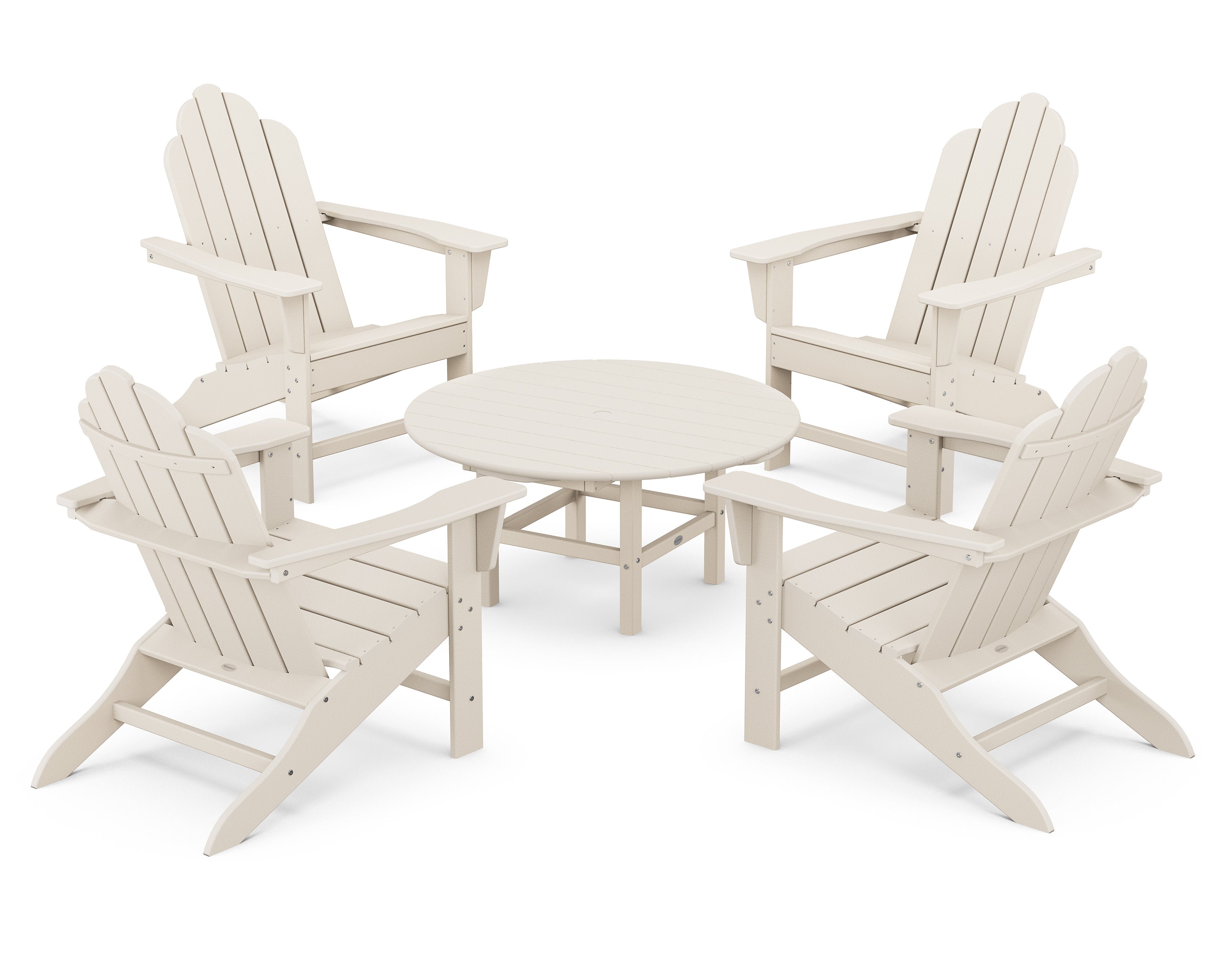 Long Island Adirondack 5-Piece Conversation Group in Sand