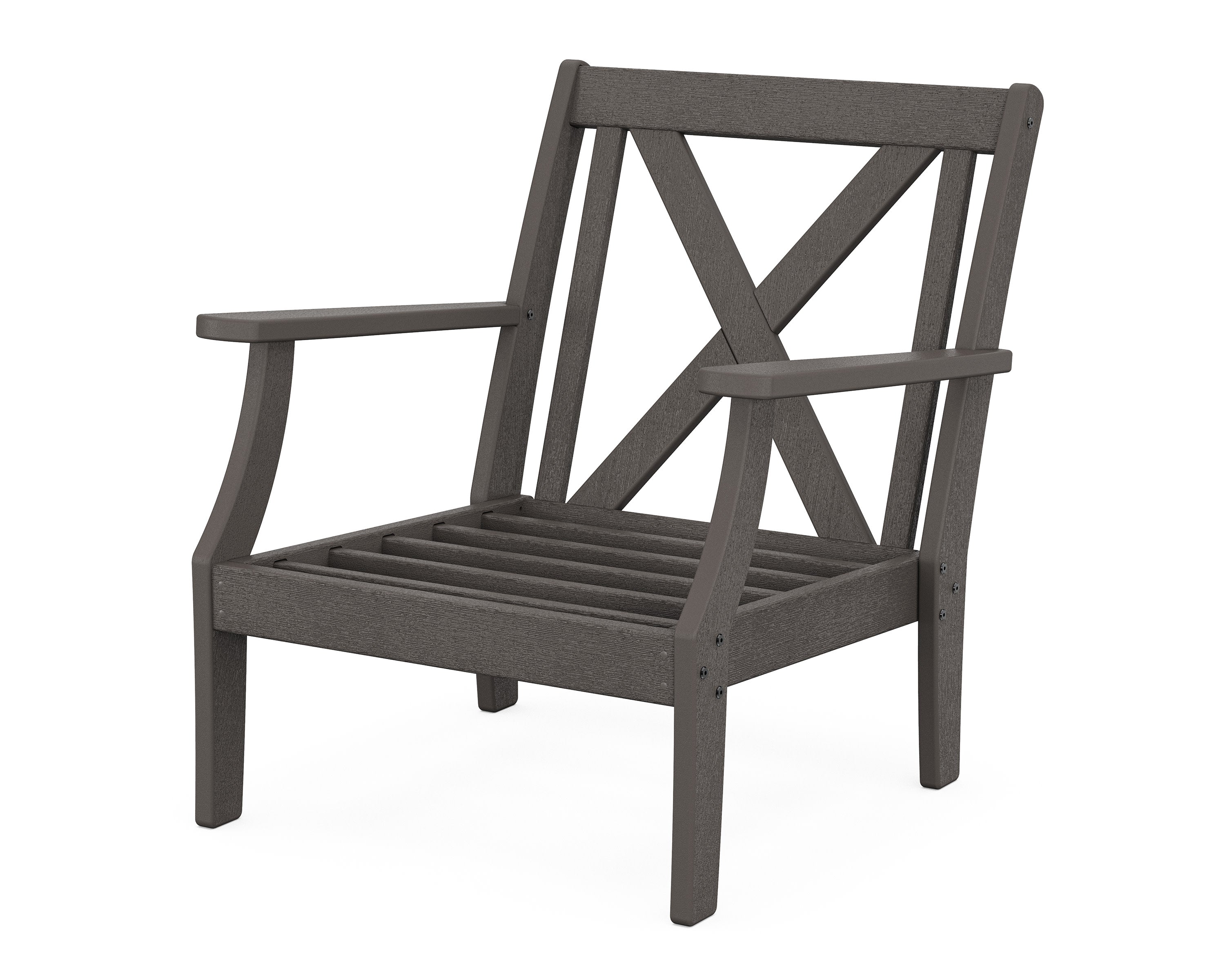 Braxton Deep Seating Chair Frame in Vintage Coffee