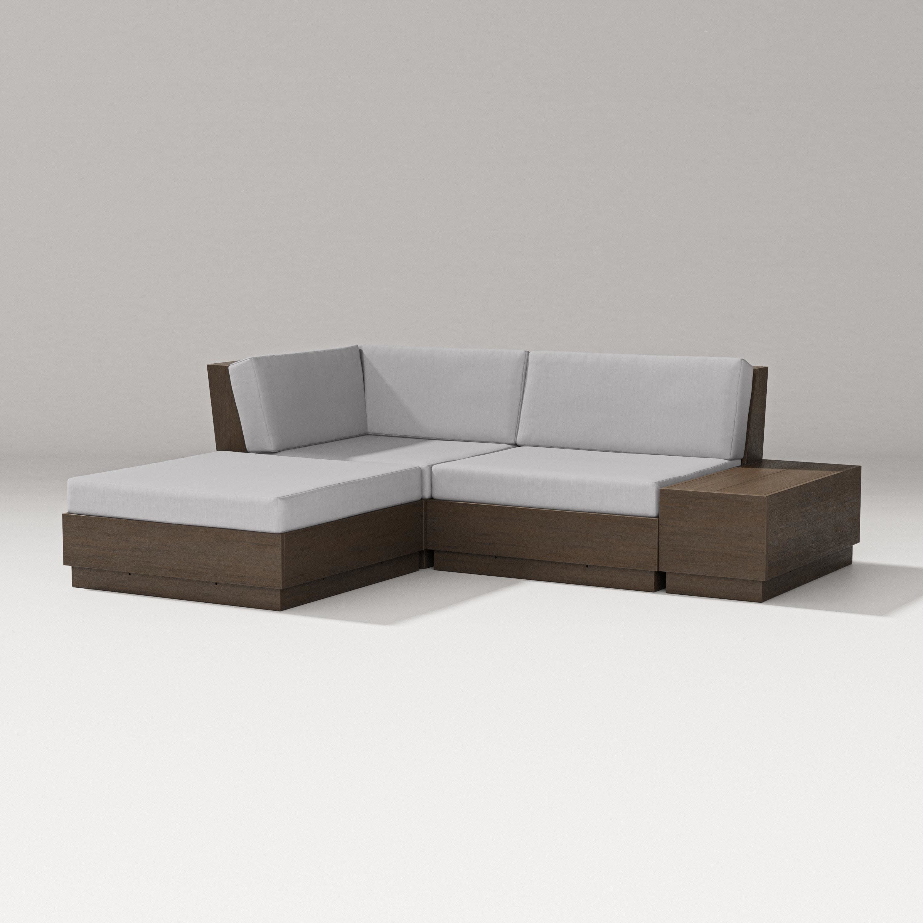 Elevate Loveseat Sectional with Chaise in Kona / Granite