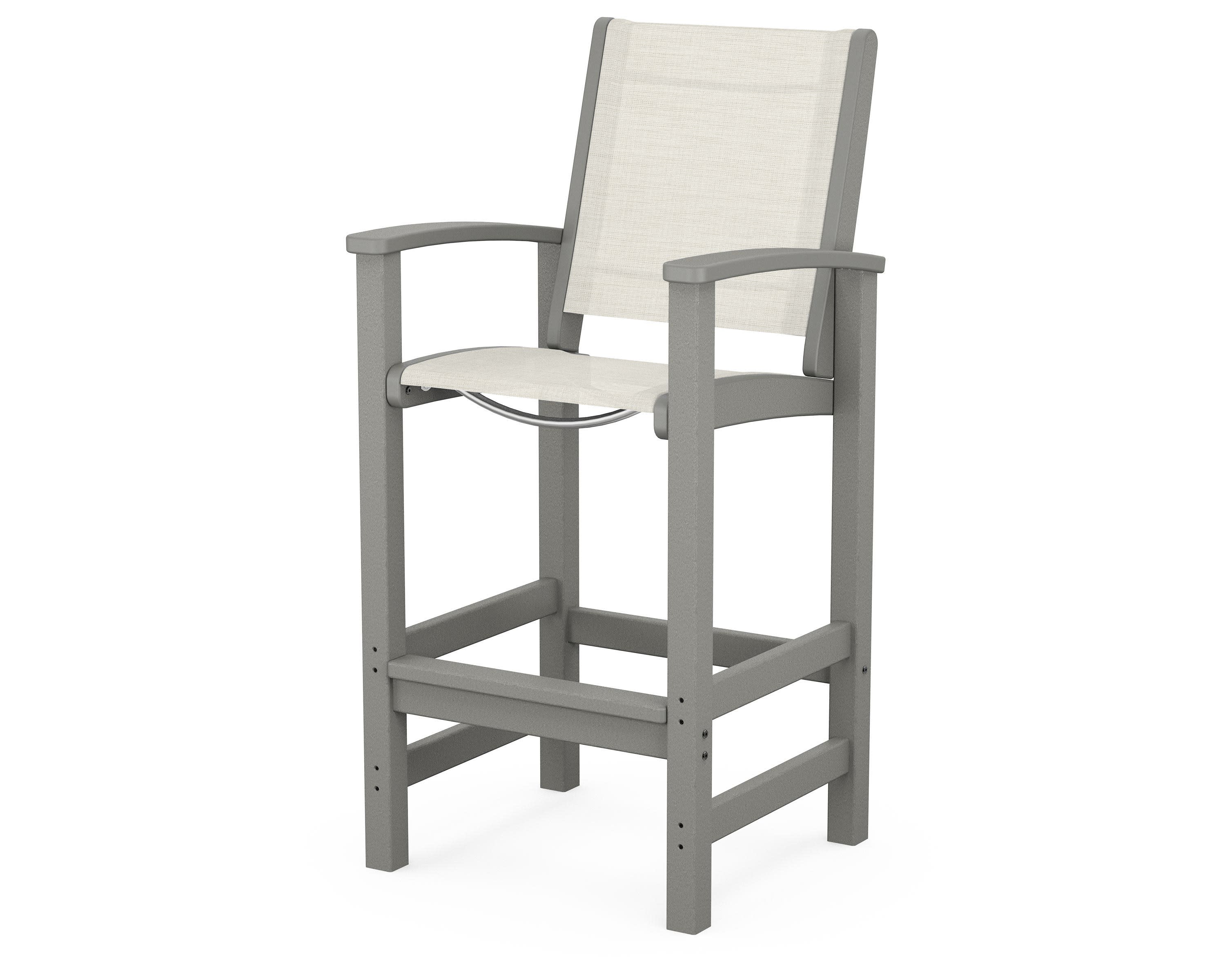 Coastal Bar Chair in Slate Grey / Parchment Sling
