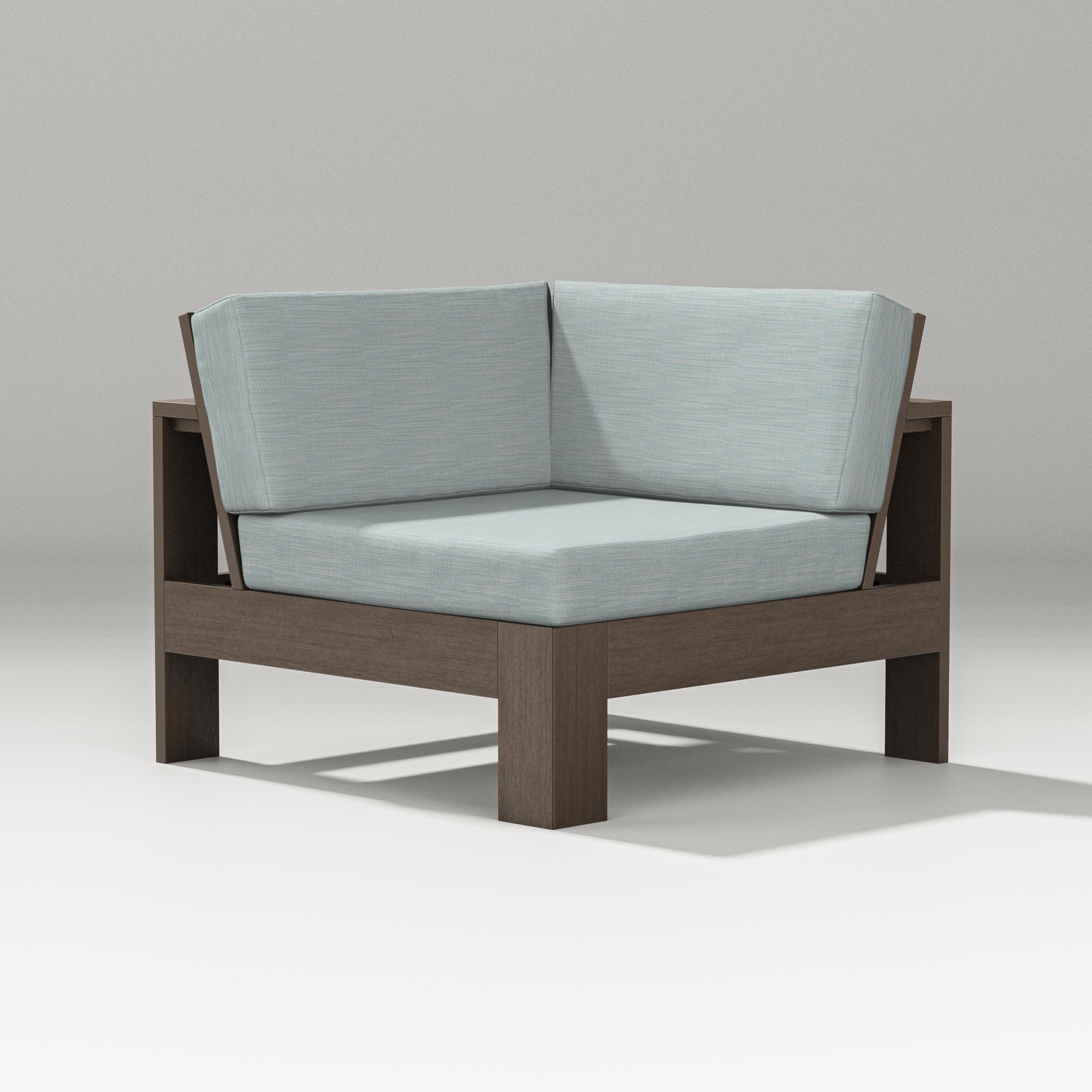 Latitude Modular Corner Chair in Kona / Soothe Mist