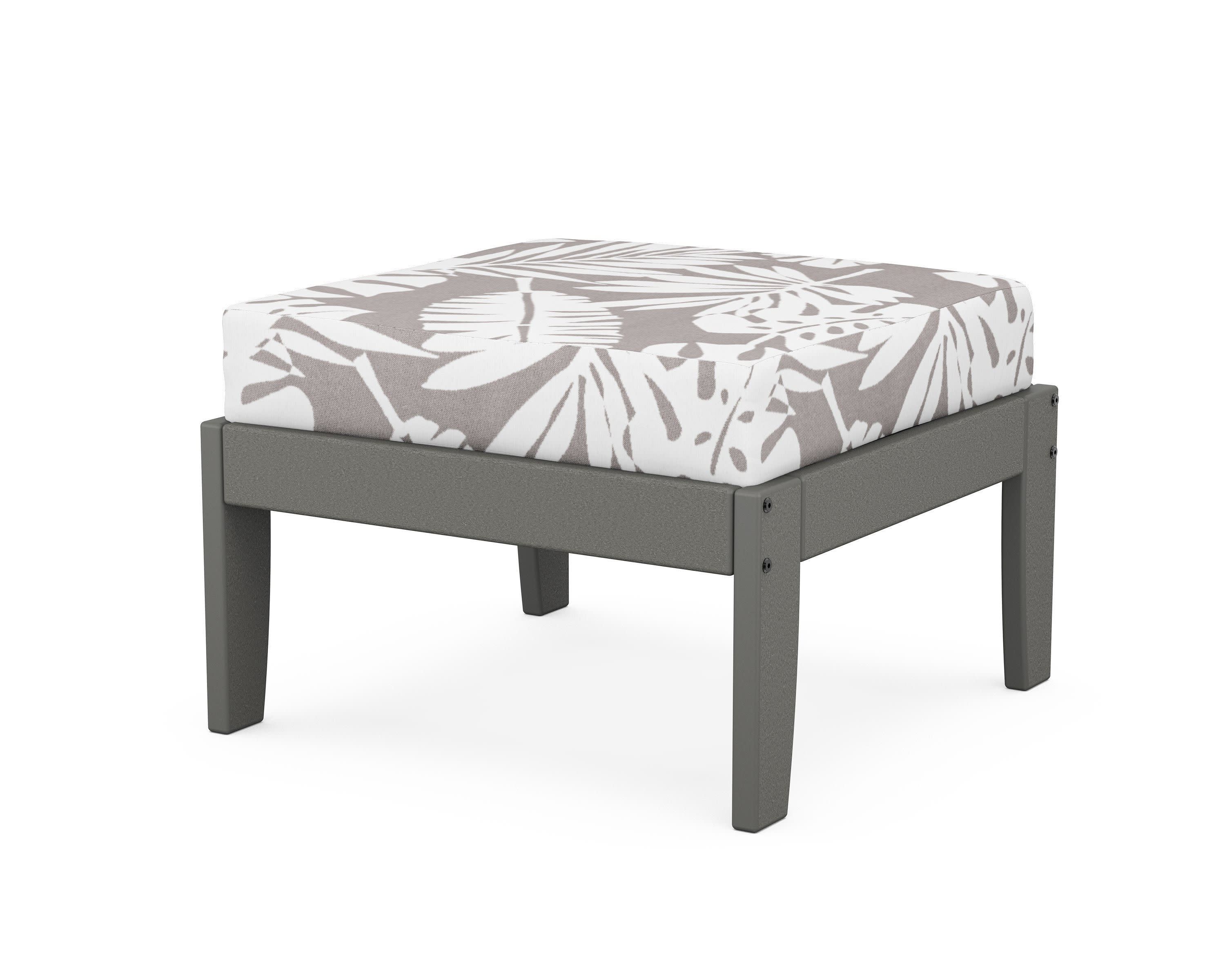 Modular Ottoman - Classic in Slate Grey / Leaf Grey Mist