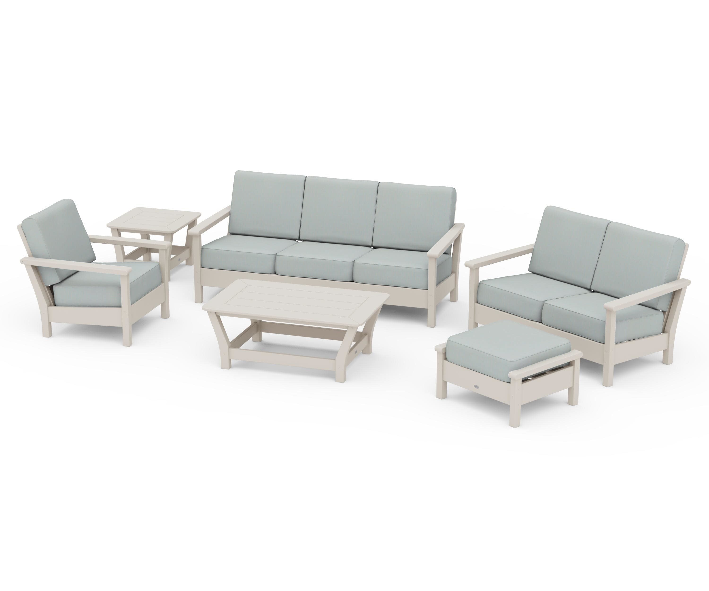 Harbour 6-Piece Outdoor Living Set in Sand / Spa
