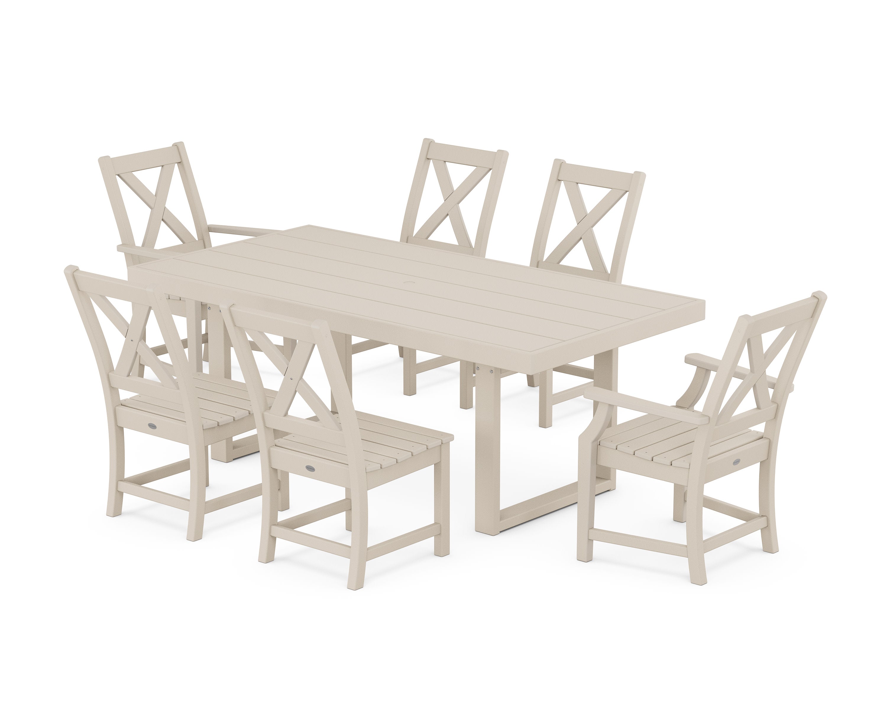 Braxton 7-Piece Dining Set in Sand