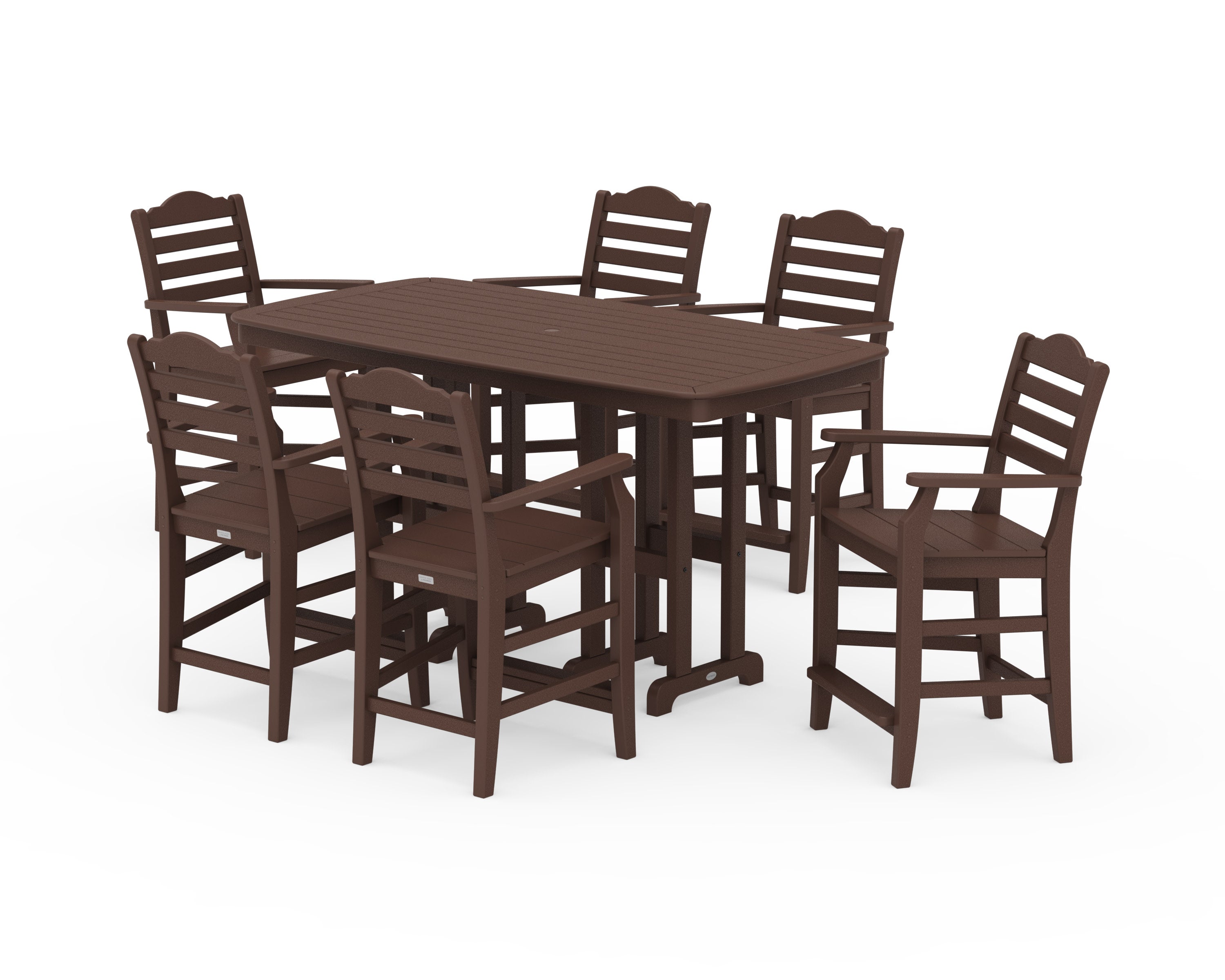 Savannah Arm Chair 7-Piece Counter Set in Mahogany