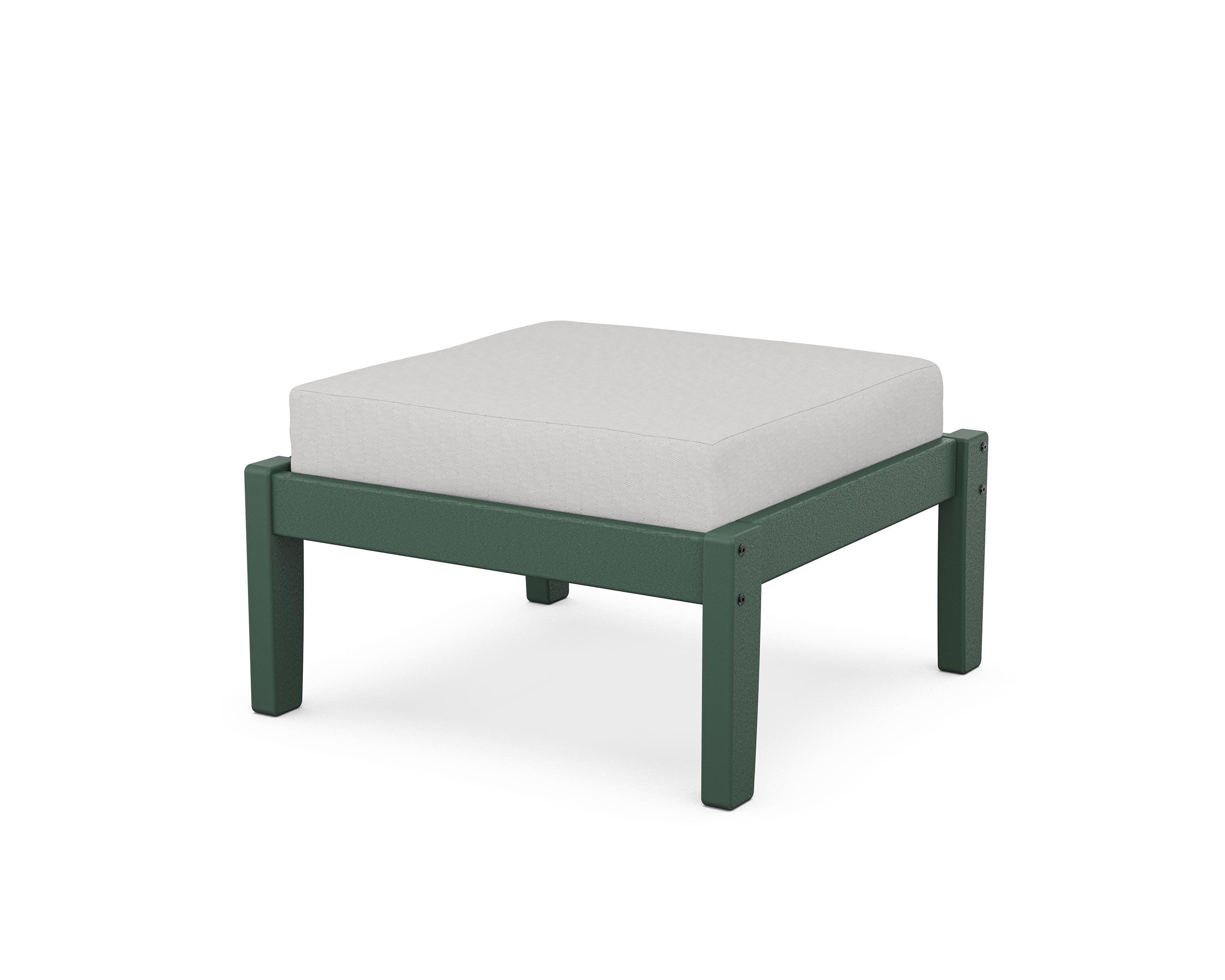 Deep Seating Ottoman in Green / Diamond in the Rough