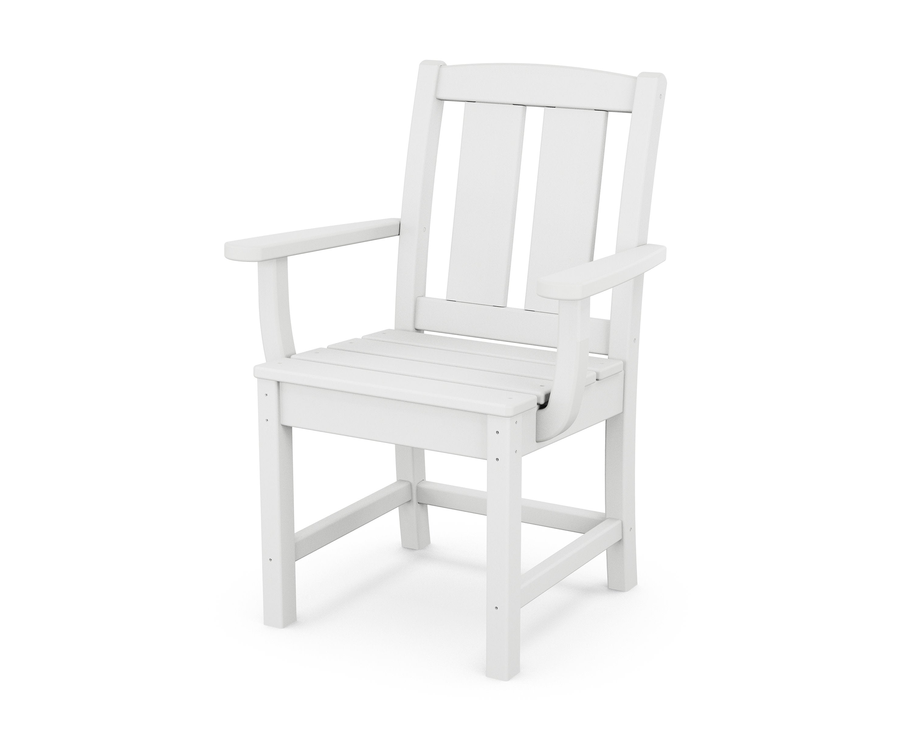 Mission Dining Arm Chair in White