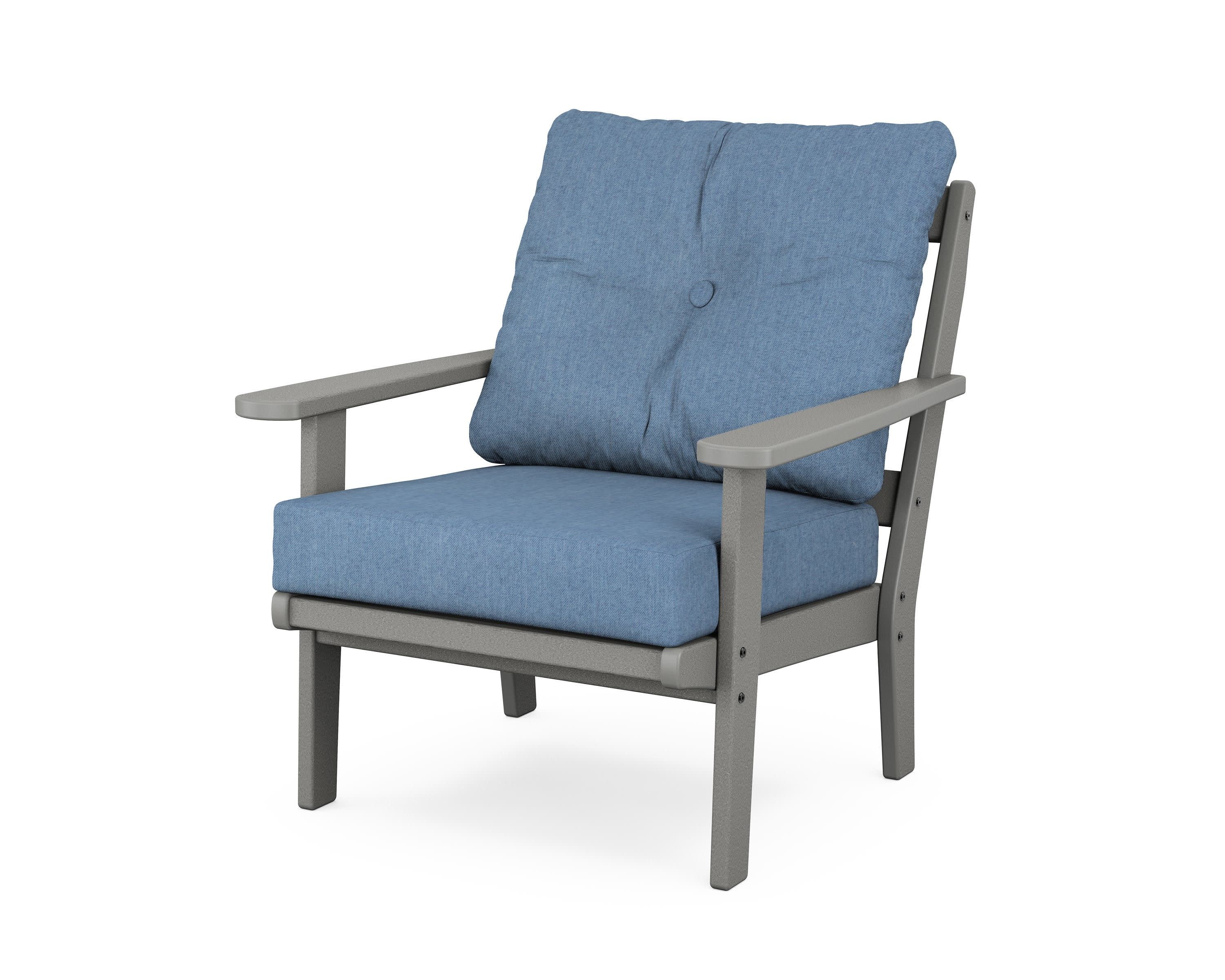 Mission Deep Seating Chair in Slate Grey / Sky Blue