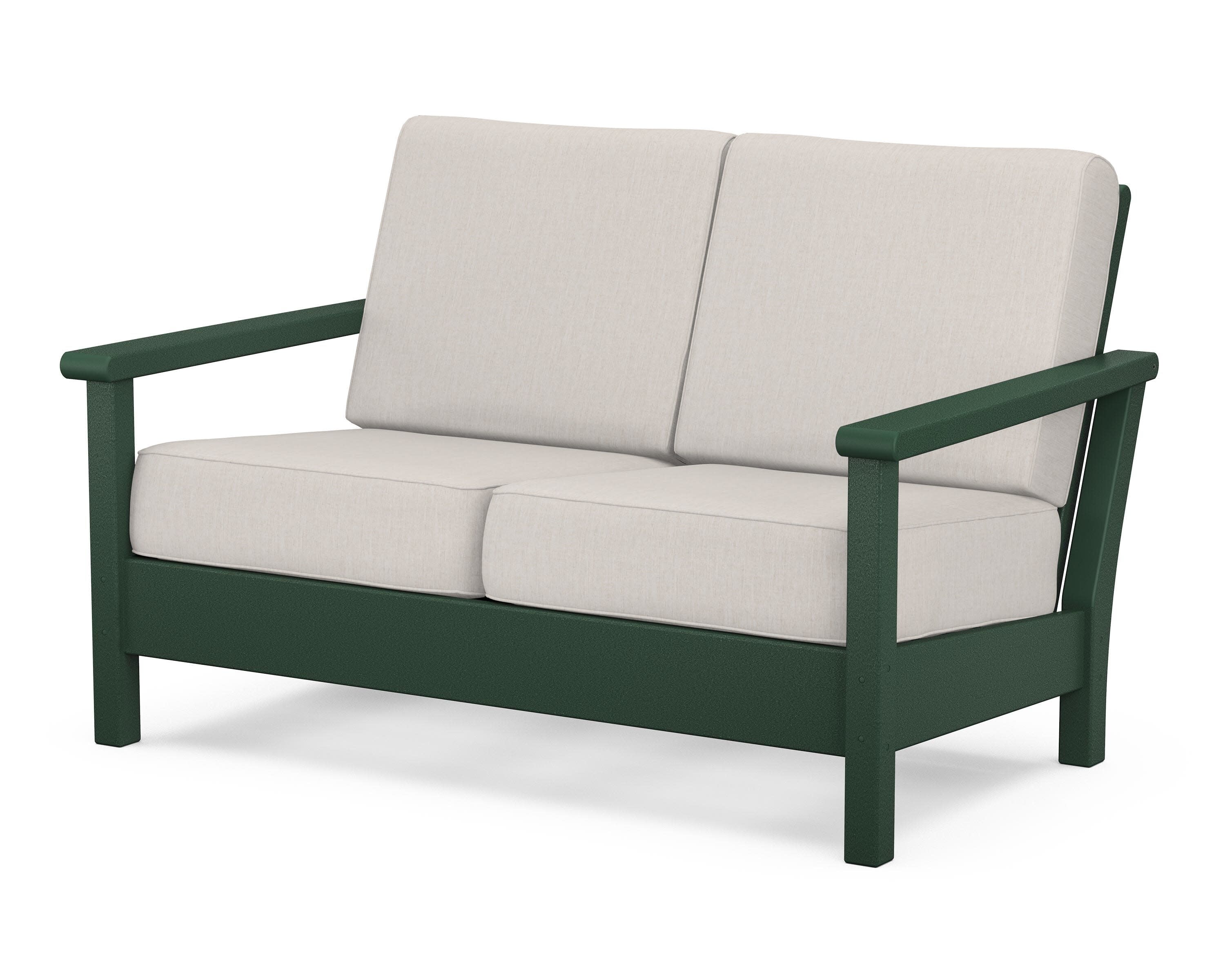 Harbour Deep Seating Loveseat in Green / Cast Ash