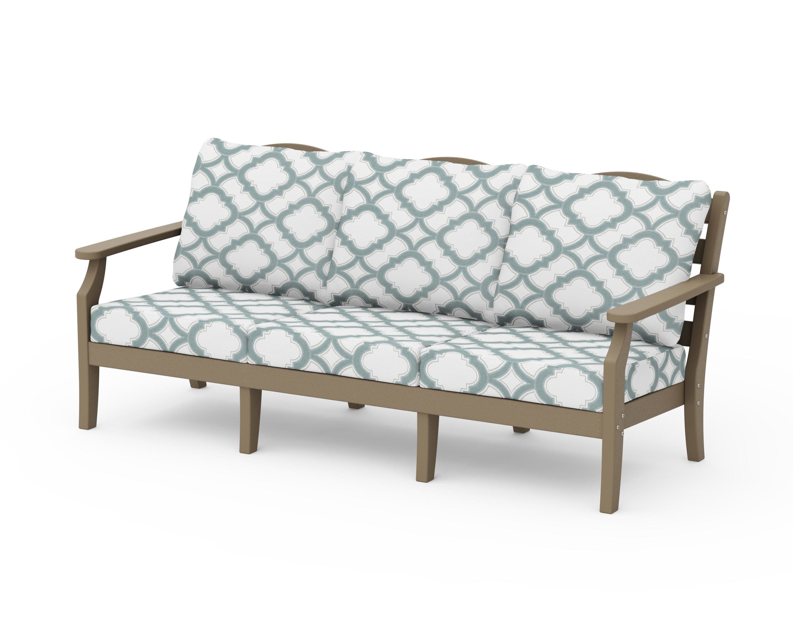 Savannah Deep Seating Sofa in Vintage Sahara / Trellis Glacier Spa