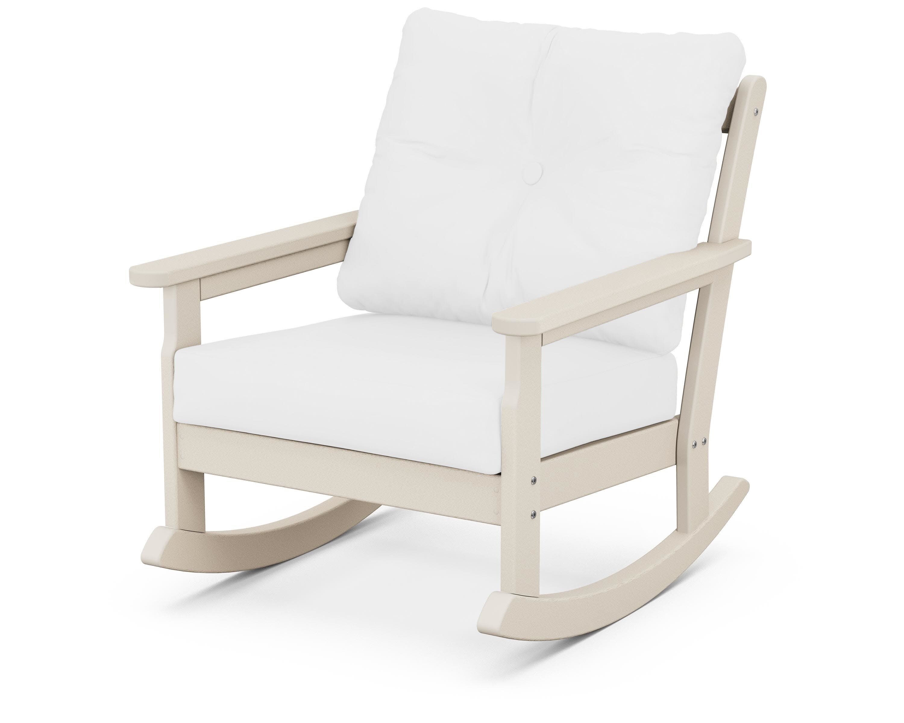 Vineyard Deep Seating Rocking Chair in Sand / Natural