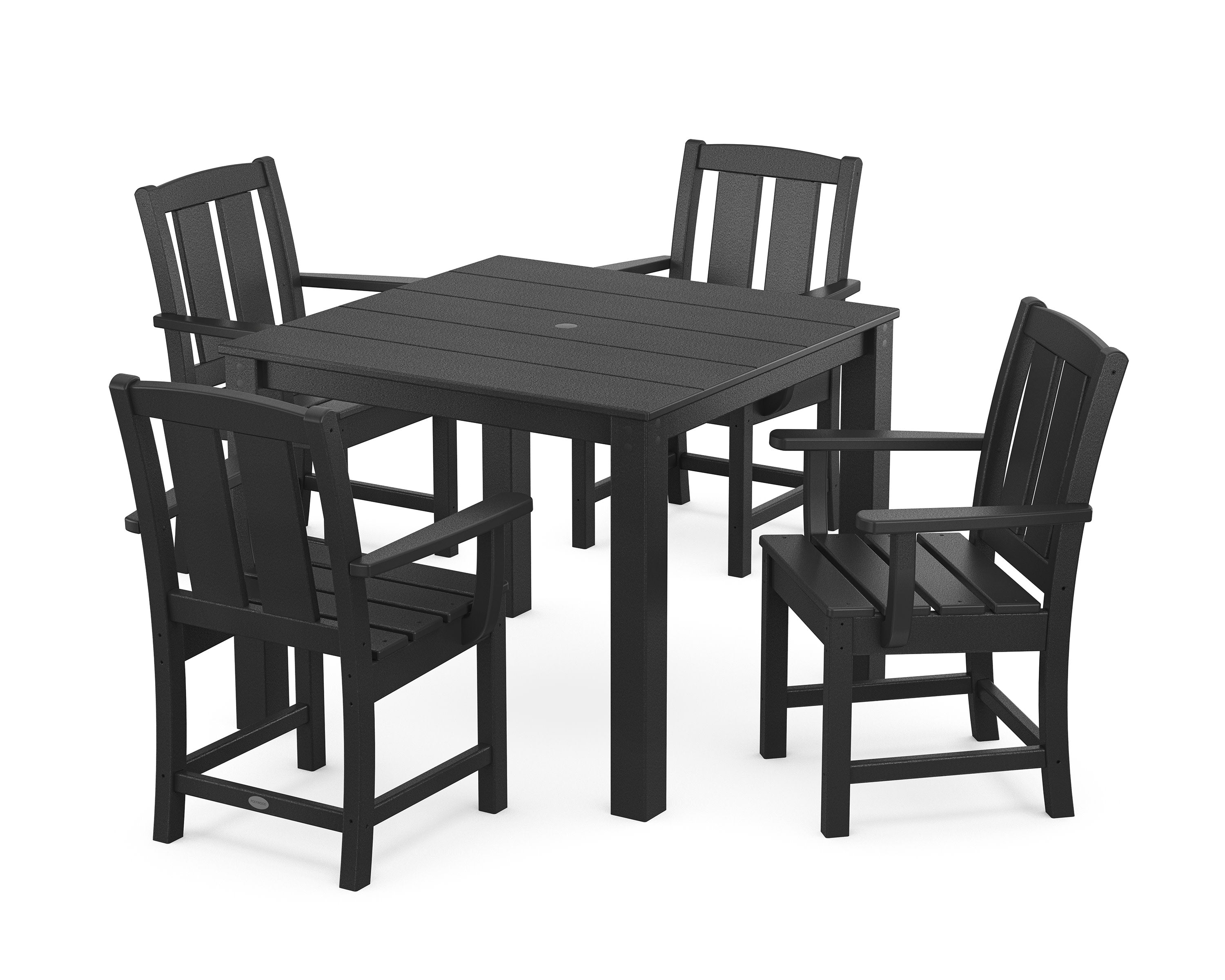 Mission 5-Piece Parsons Dining Set in Black