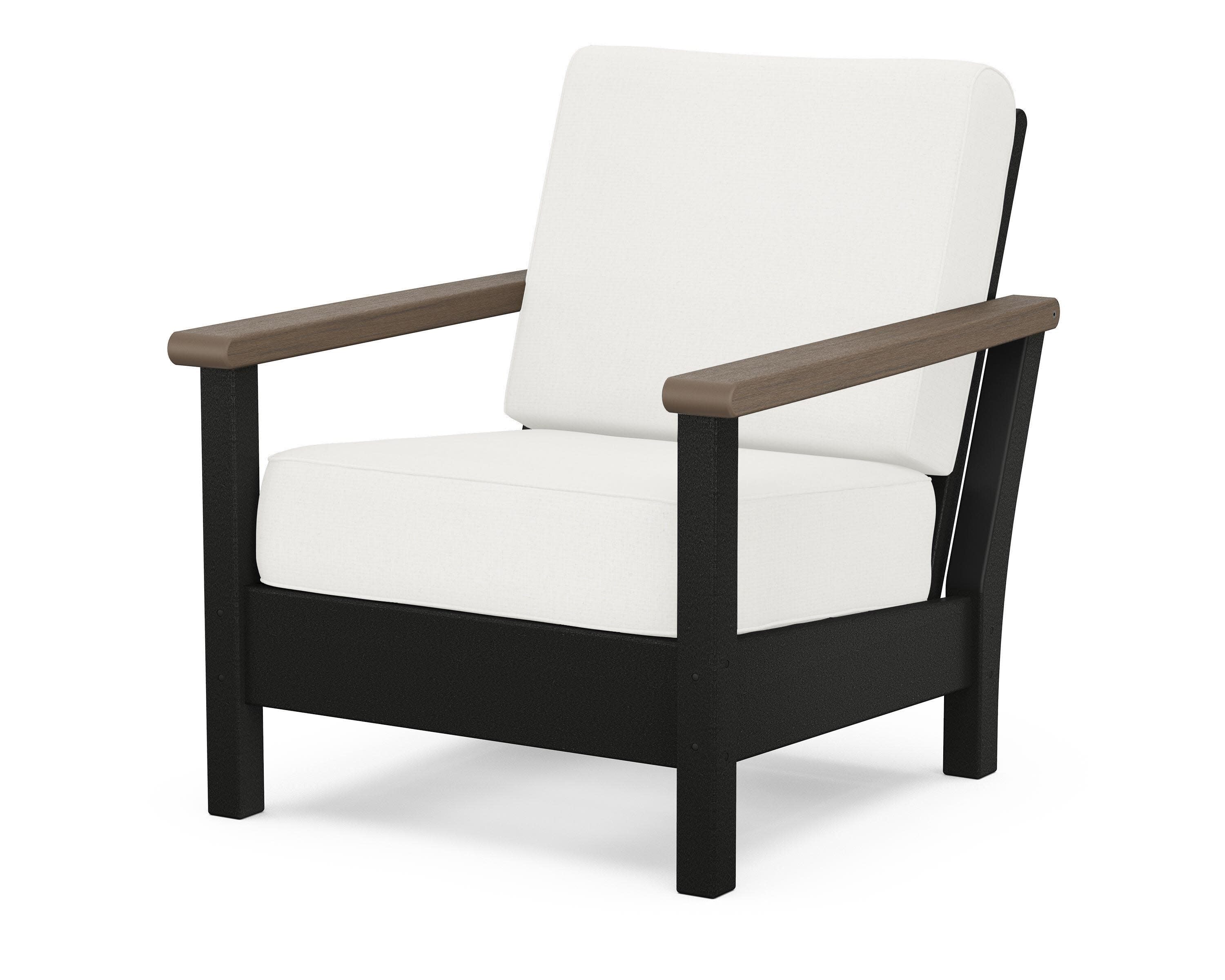 Harbour Deep Seating Chair in Black / Kona / Natural Linen