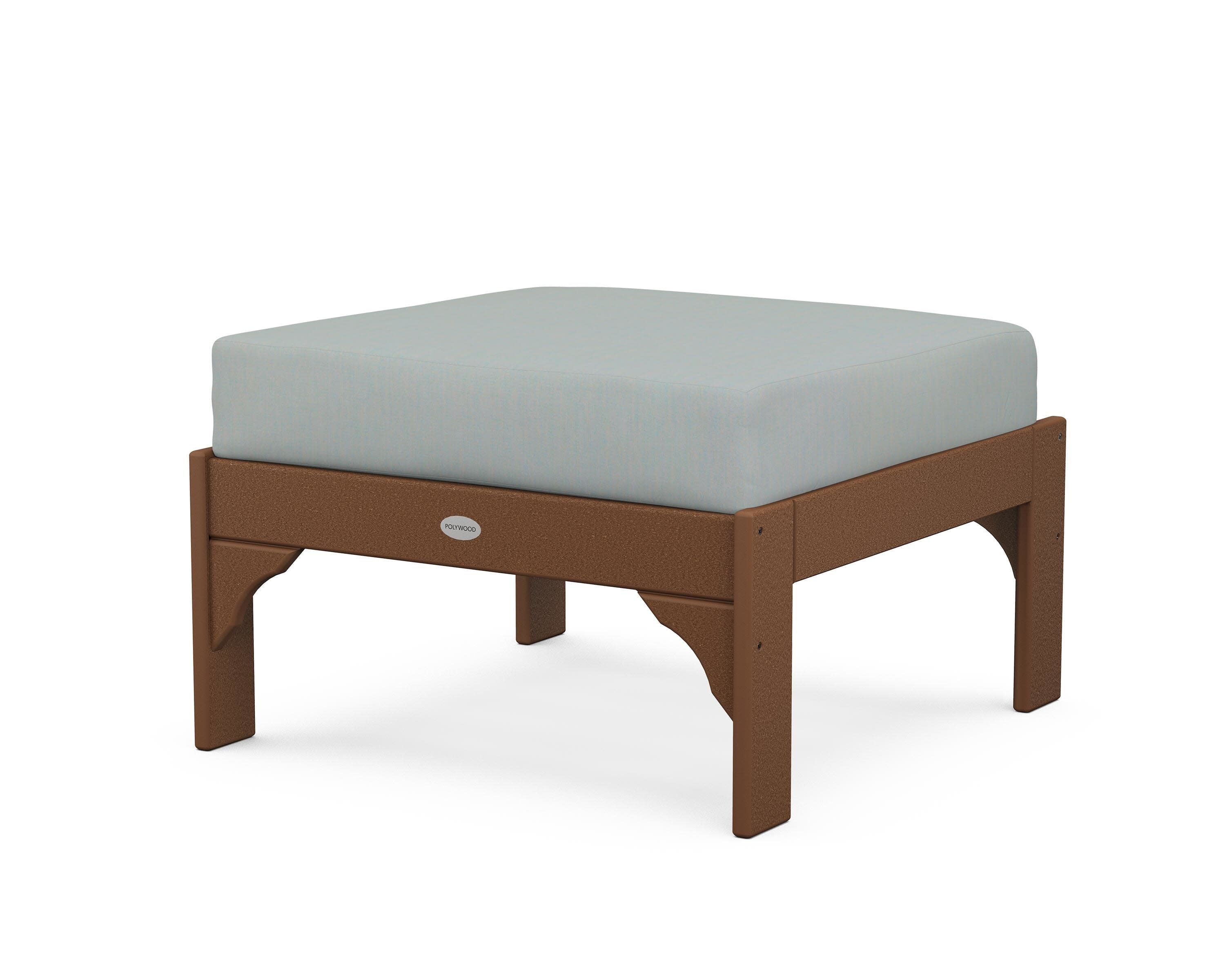 Vineyard Deep Seating Ottoman in Teak / Spa
