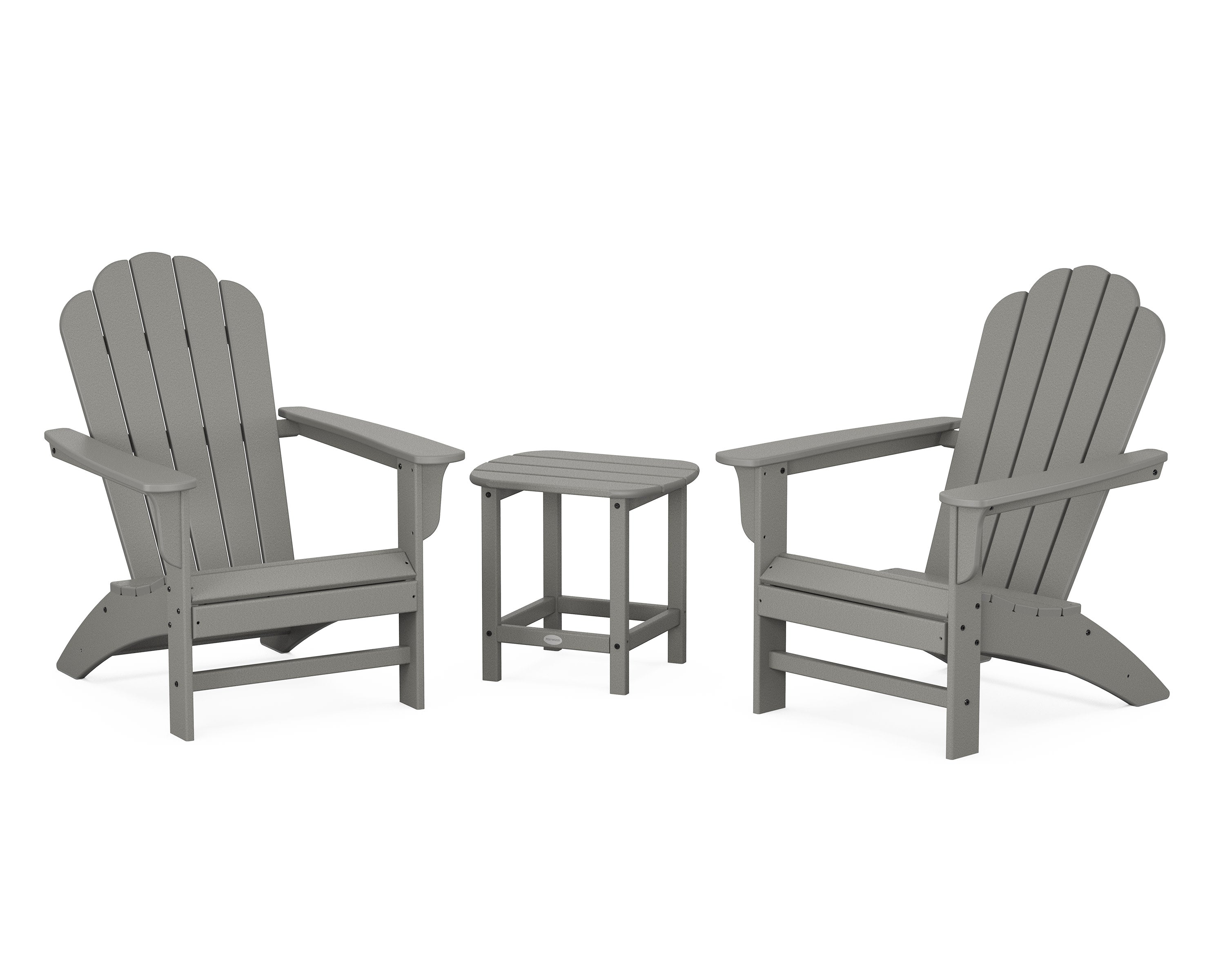 Cottage Adirondack Chair 3-Piece Set in Slate Grey