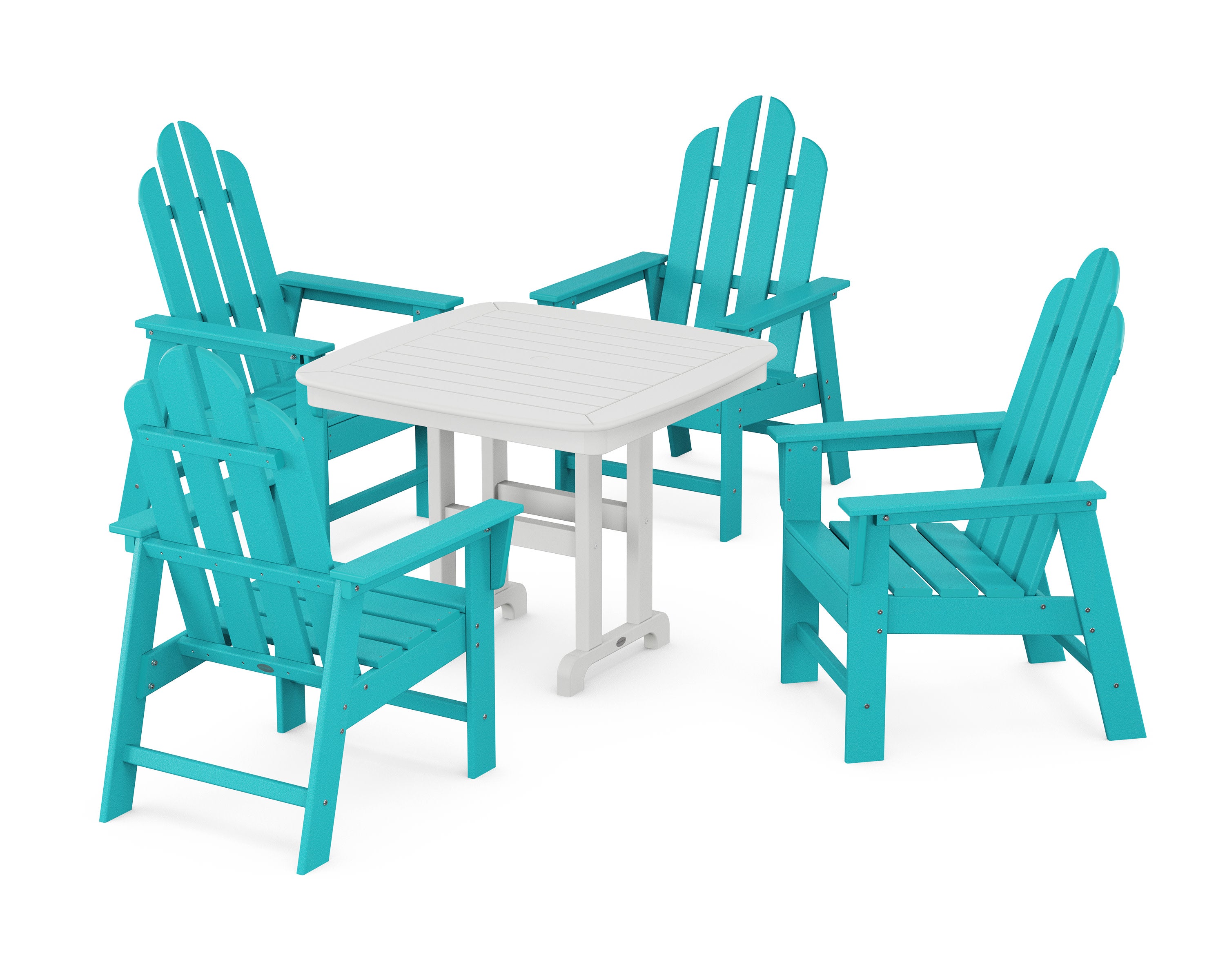 Long Island 5-Piece Dining Set in Aruba / White