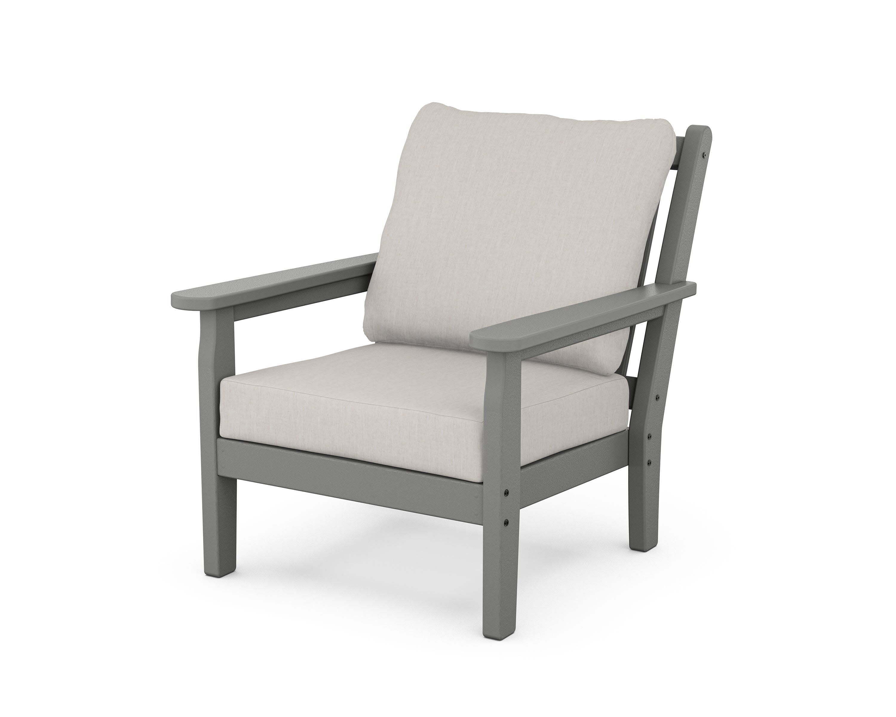 Chippendale Deep Seating Chair in Slate Grey / Cast Ash