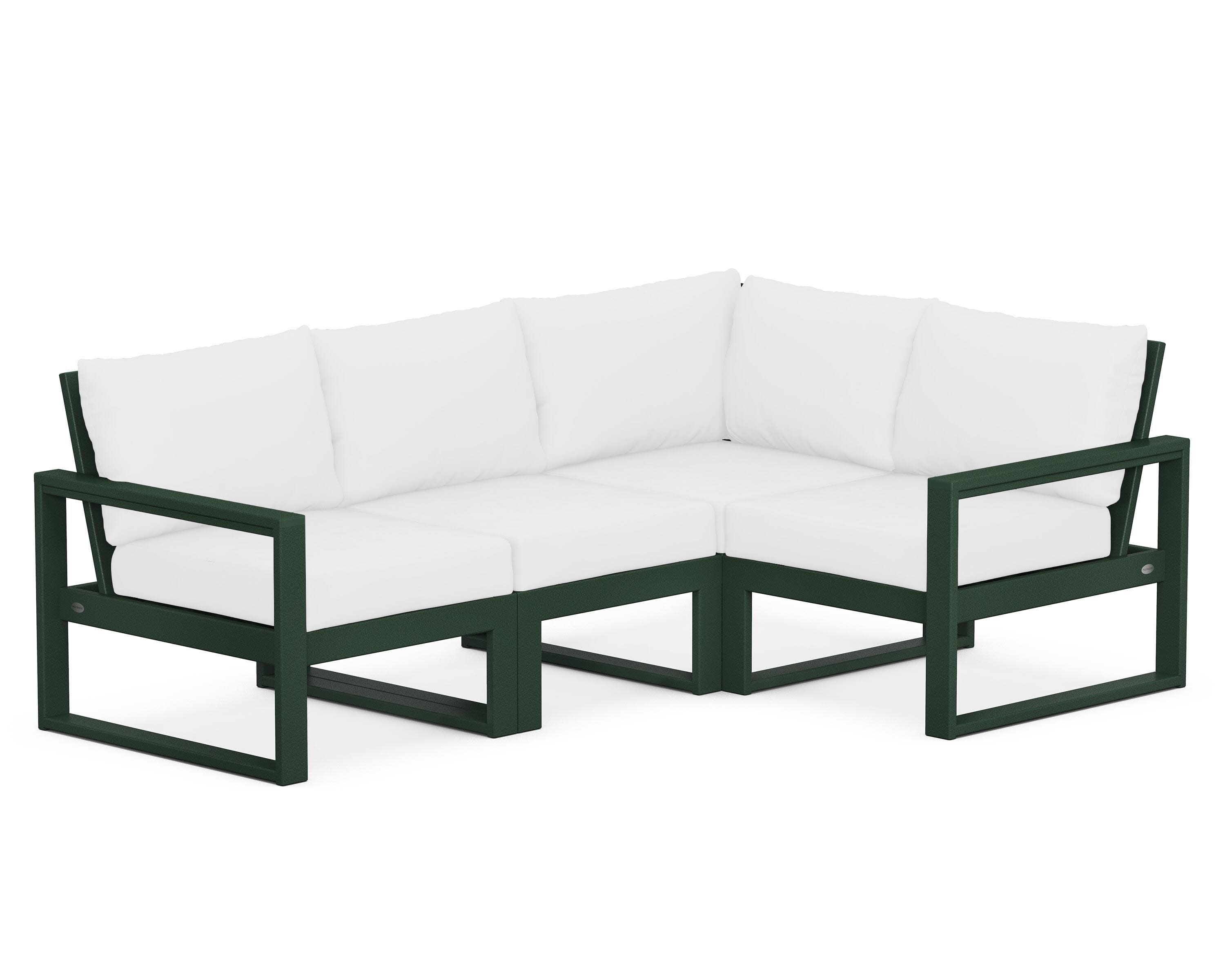 EDGE 4-Piece Modular Deep Seating Set in Green / Natural