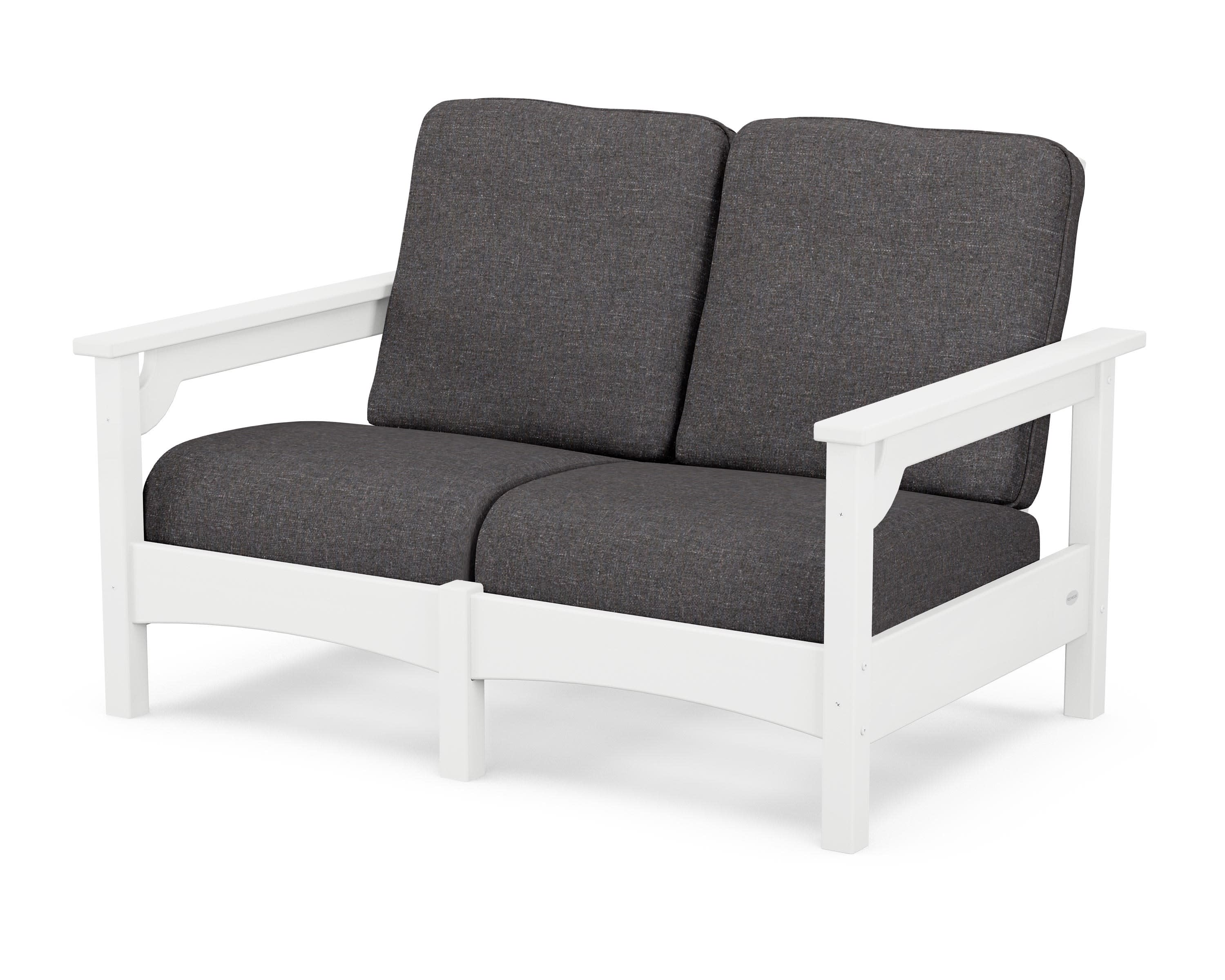 Club Loveseat in White / Ash Charcoal