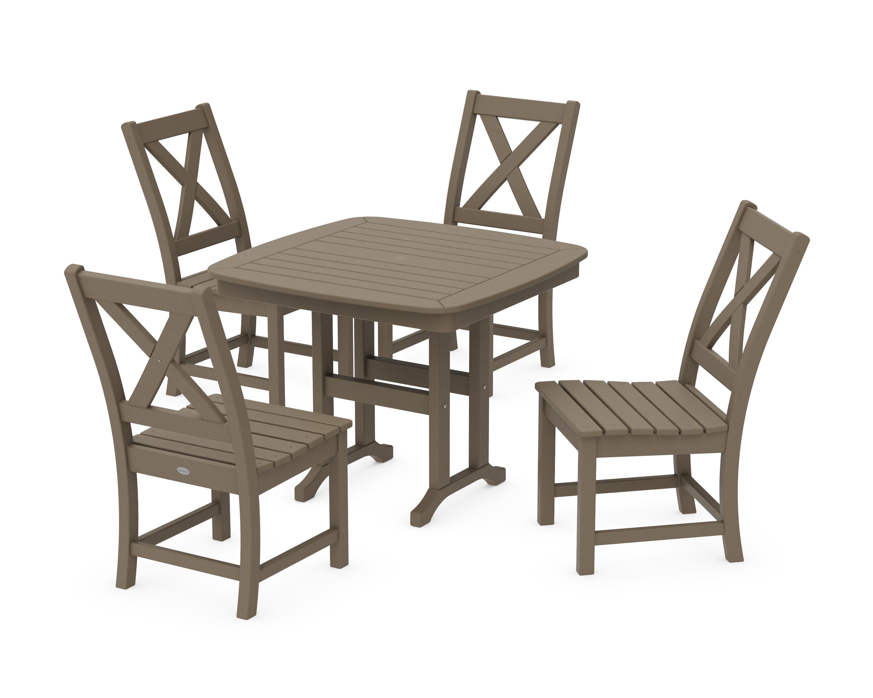 Braxton Side Chair 5-Piece Dining Set in Vintage Sahara