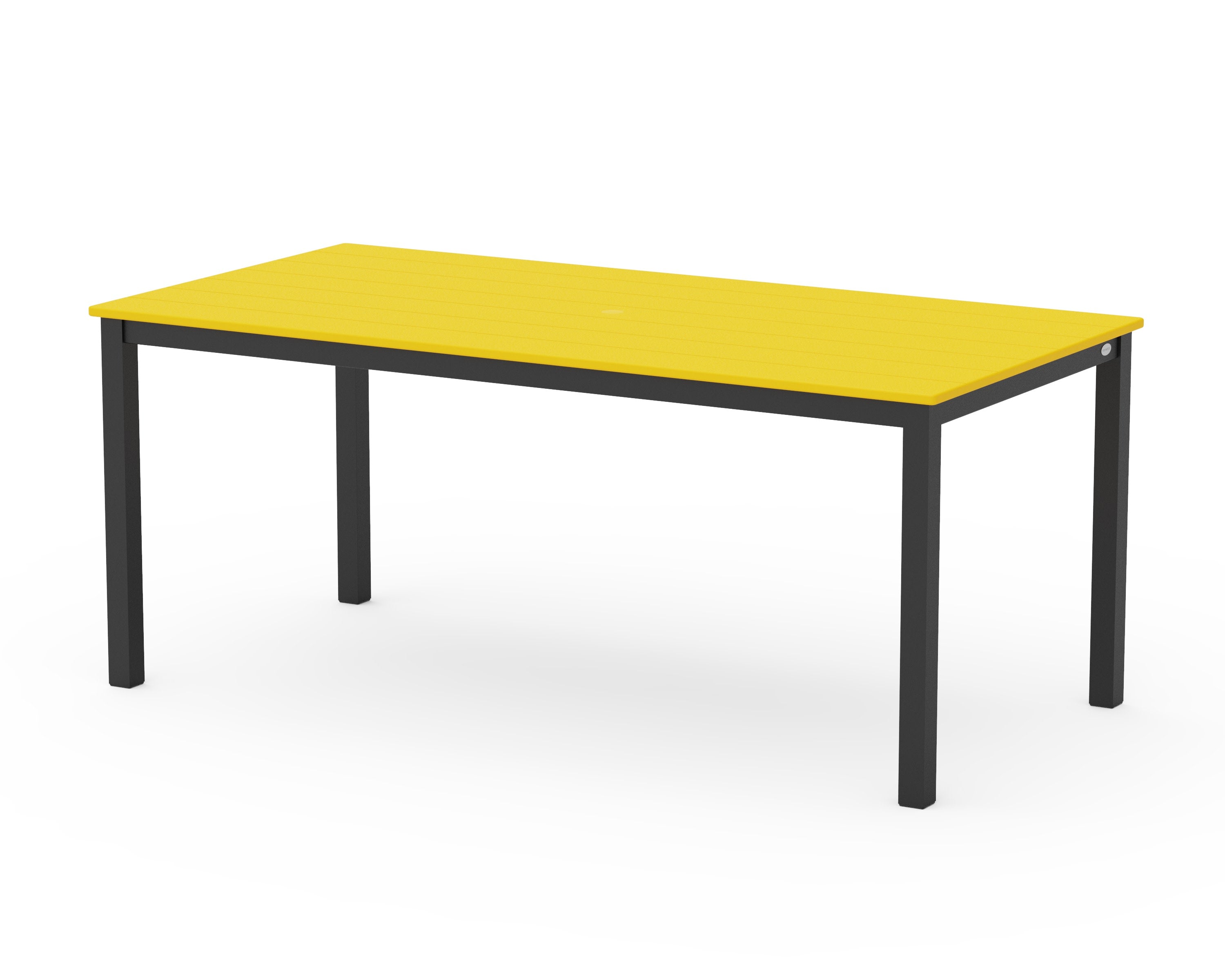 Main Street 36" x 72" Dining Table in Black / Lemon