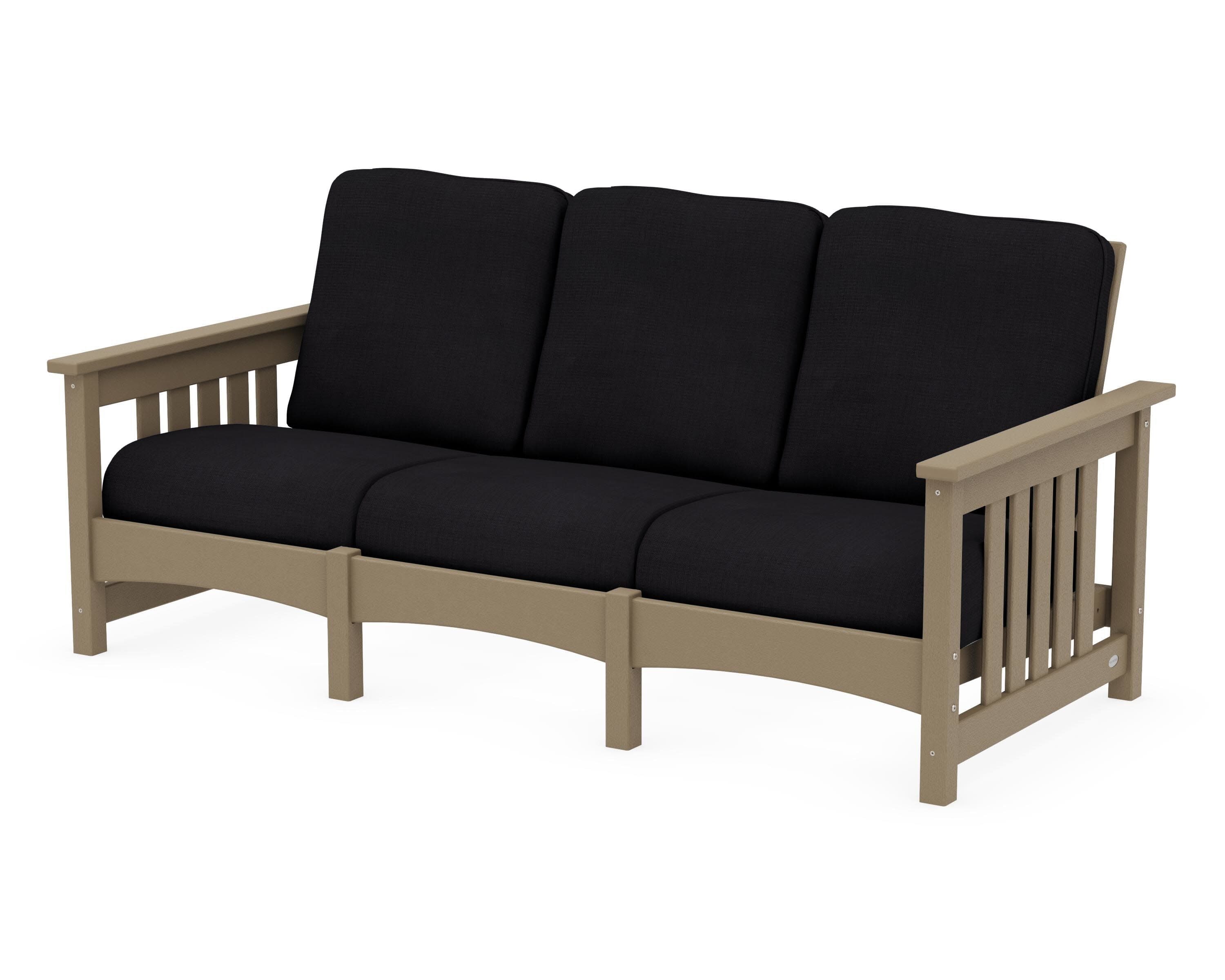 Club Mission Sofa in Vintage Sahara / Midnight Linen