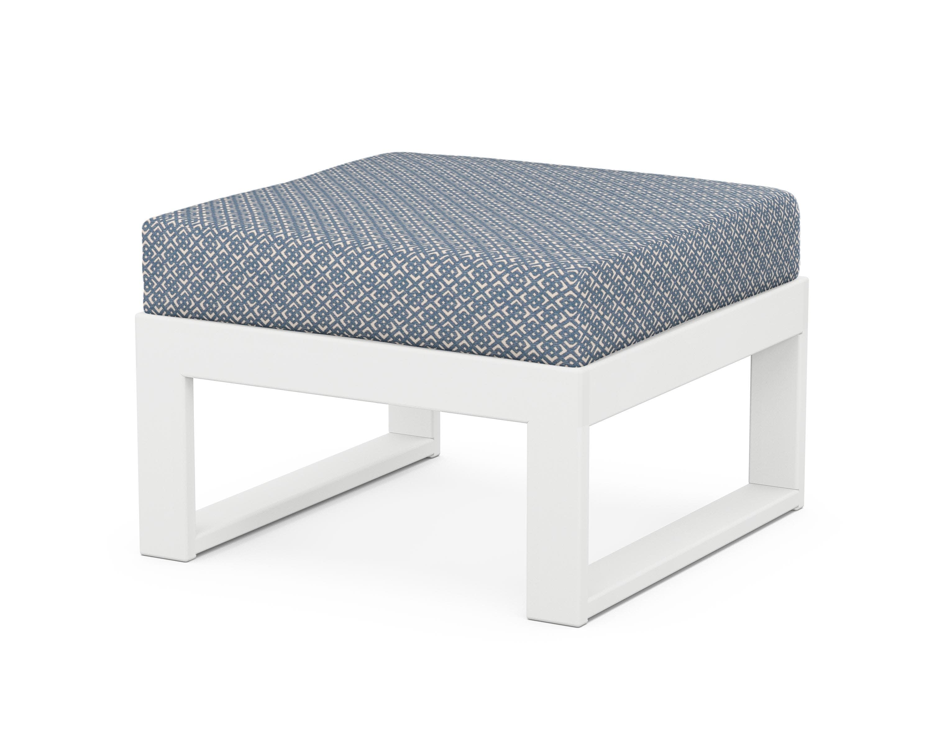 Modular Ottoman - Modern in White / Hopscotch