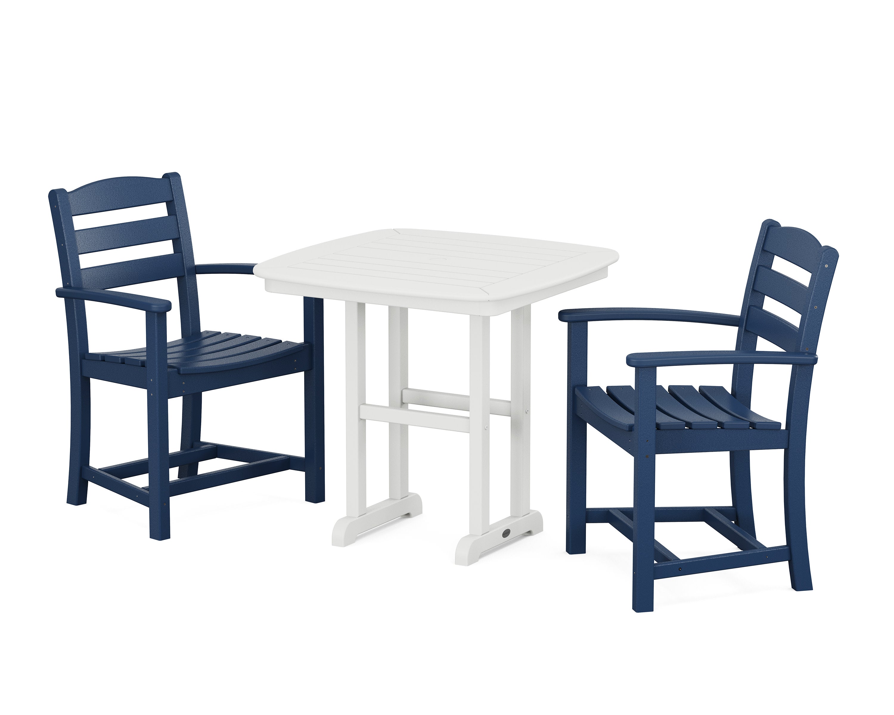 La Casa Caf 3-Piece Dining Set in Navy / White