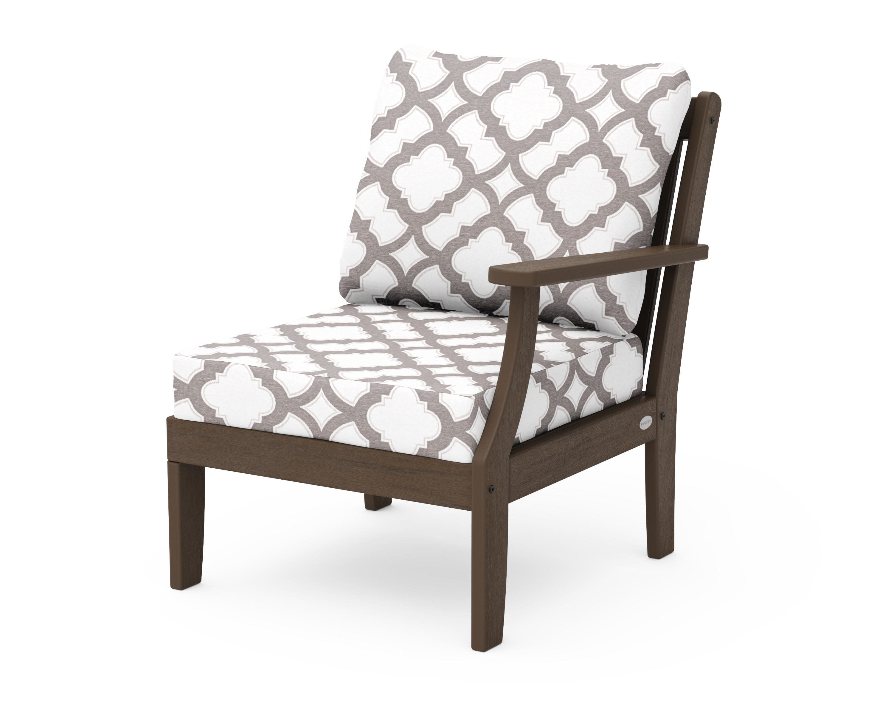 Braxton Modular Right Arm Chair in Kona / Trellis Grey Mist