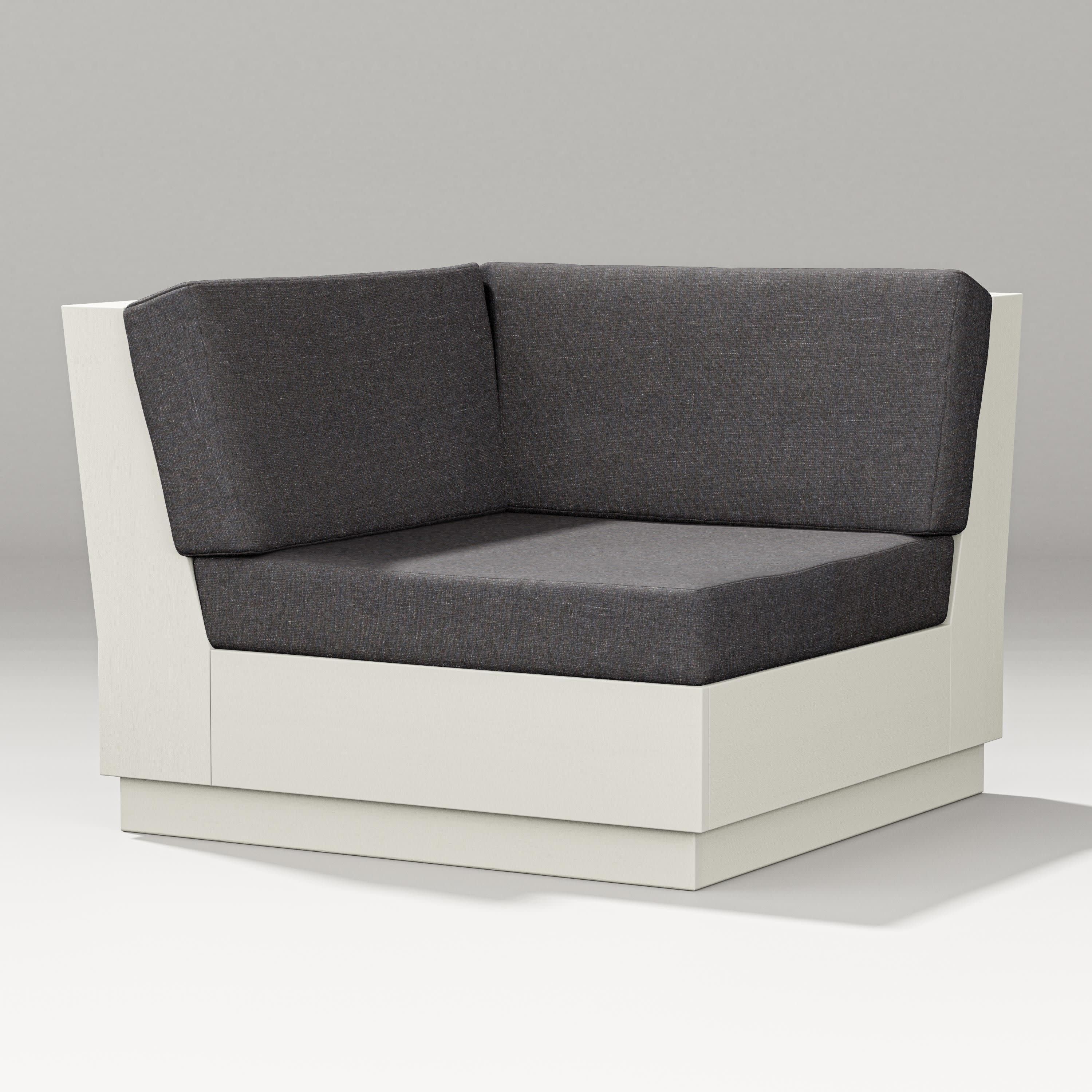 Elevate Modular Corner Chair in Vintage White / Ash Charcoal