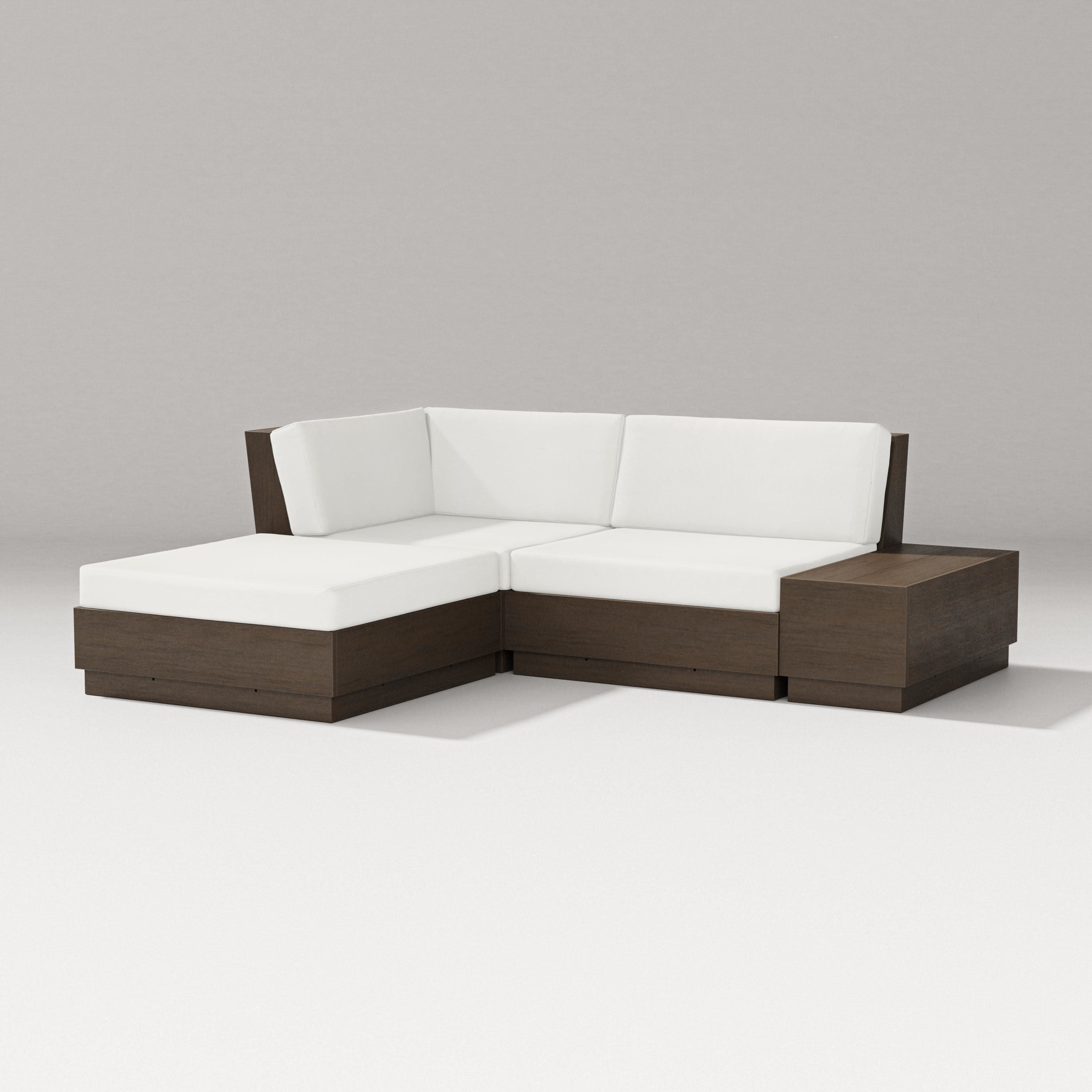 Elevate Loveseat Sectional with Chaise in Kona / Natural Linen
