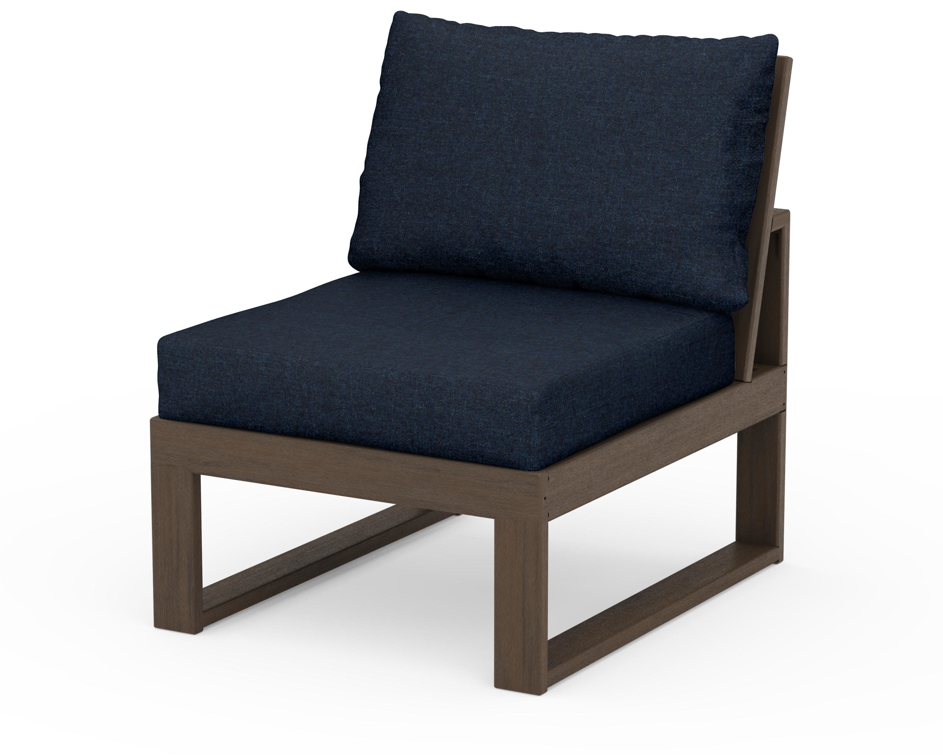 Modular Armless Chair in Kona / Marine Indigo