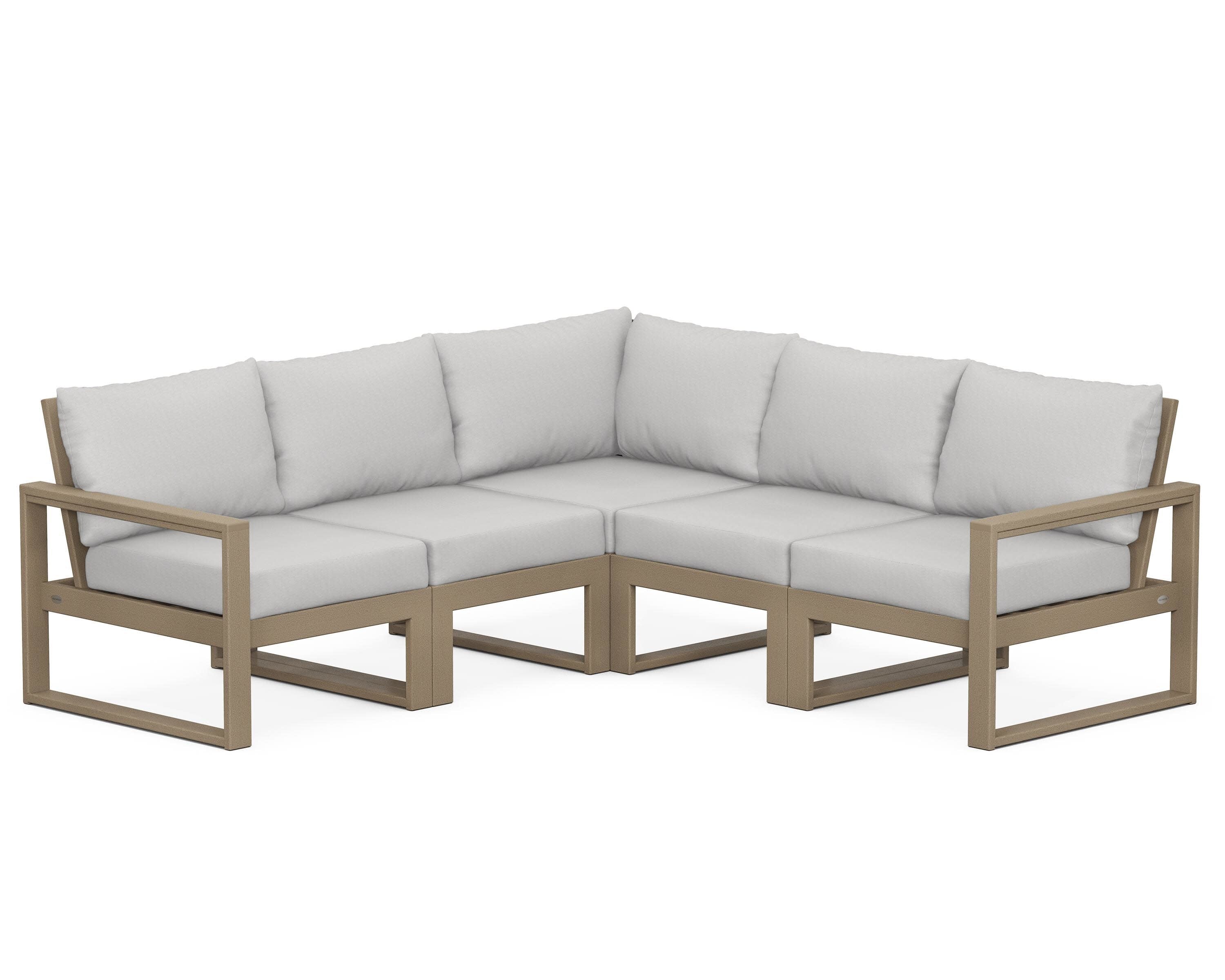 EDGE 5-Piece Modular Deep Seating Set in Vintage Sahara / Diamond in the Rough