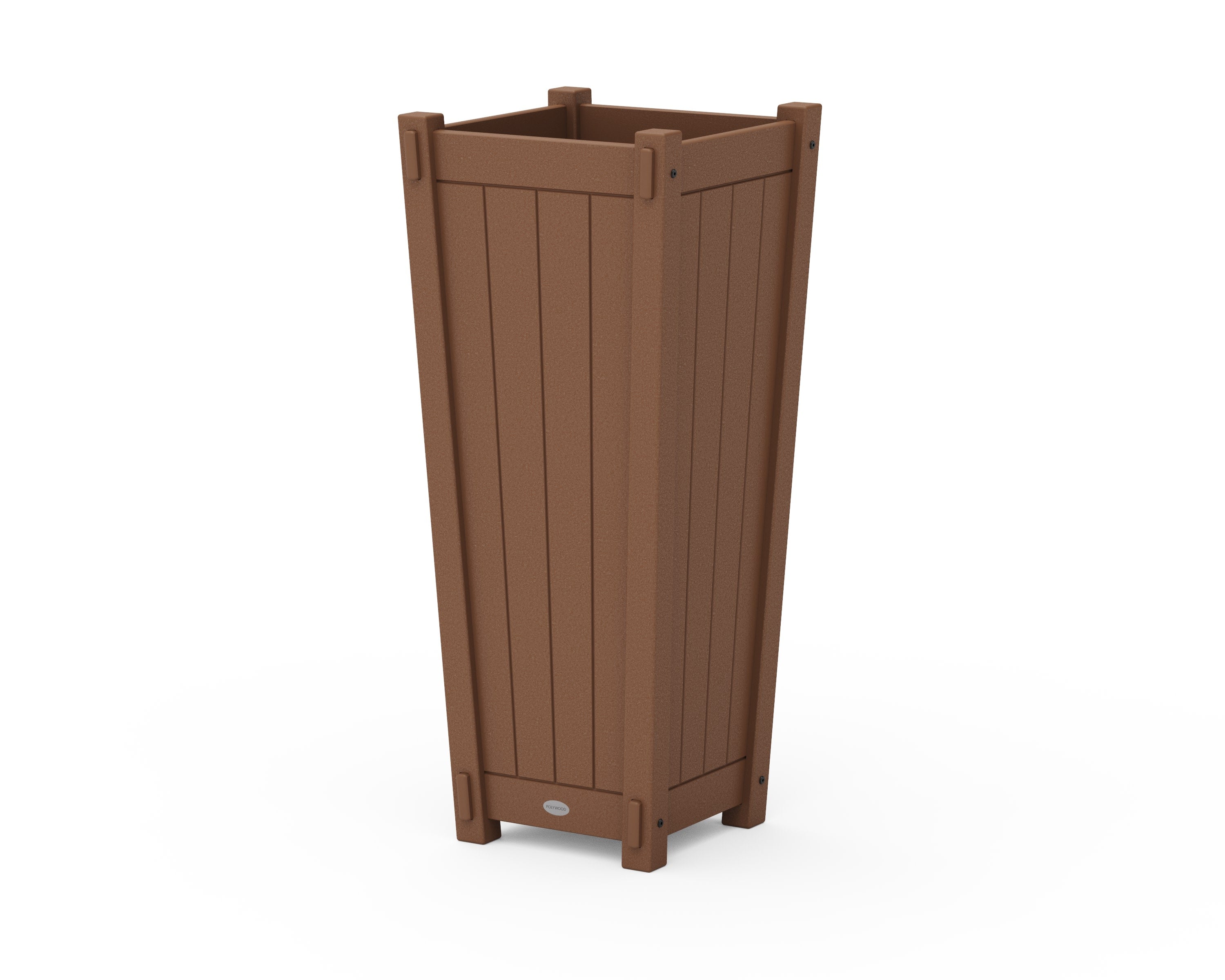 Vineyard Tapered Square Tall Planter Box in Teak