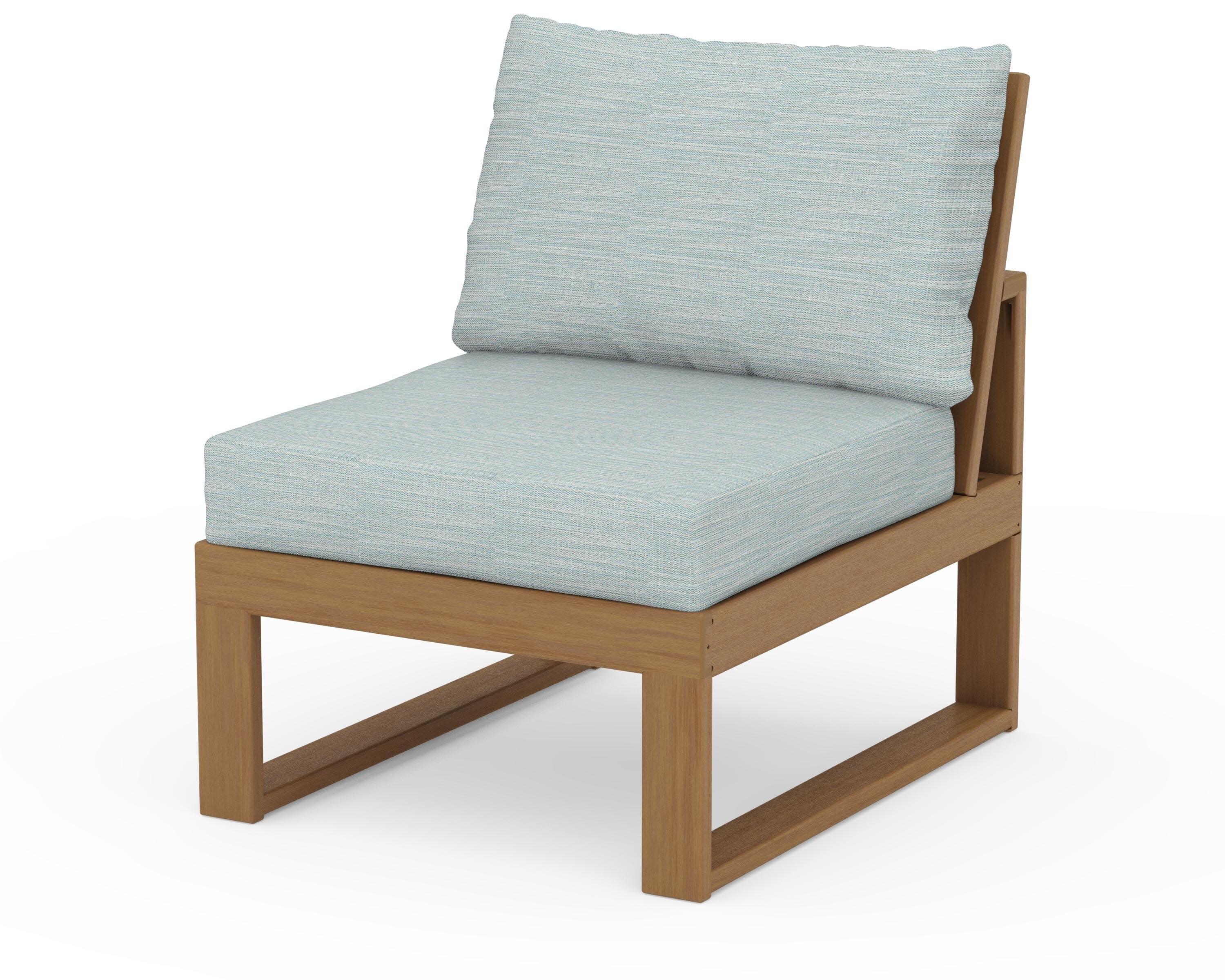 Modular Armless Chair in Natural / Soothe Mist